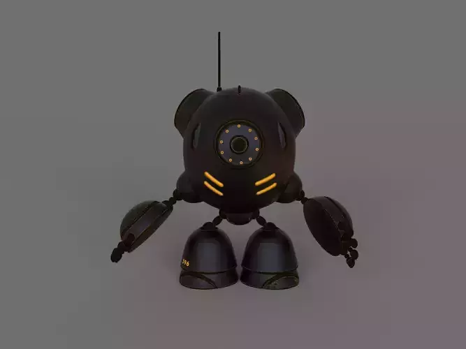 3Dmodel robot with eyes