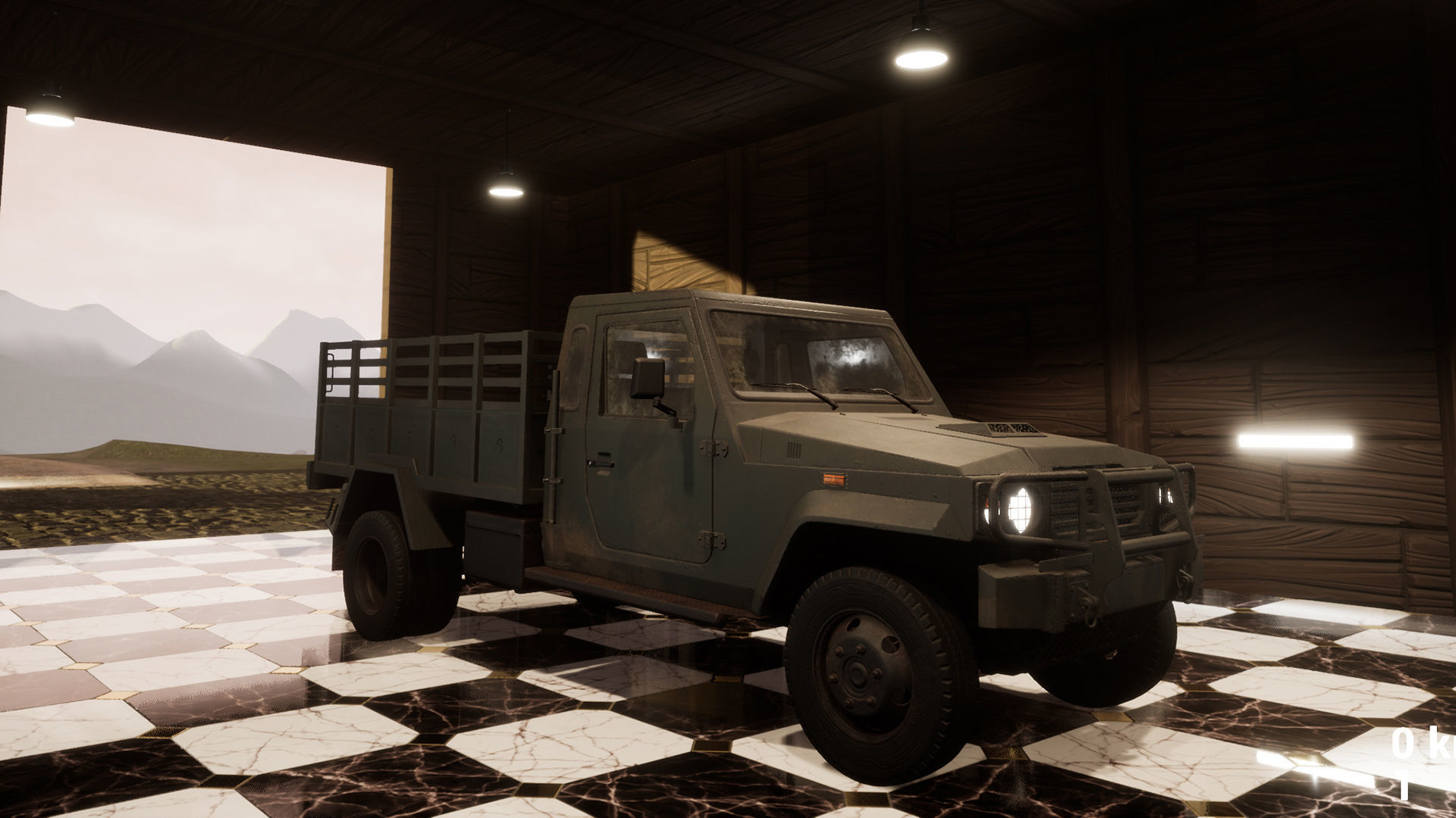 Light Military Vehicle Low-poly 3D model_11