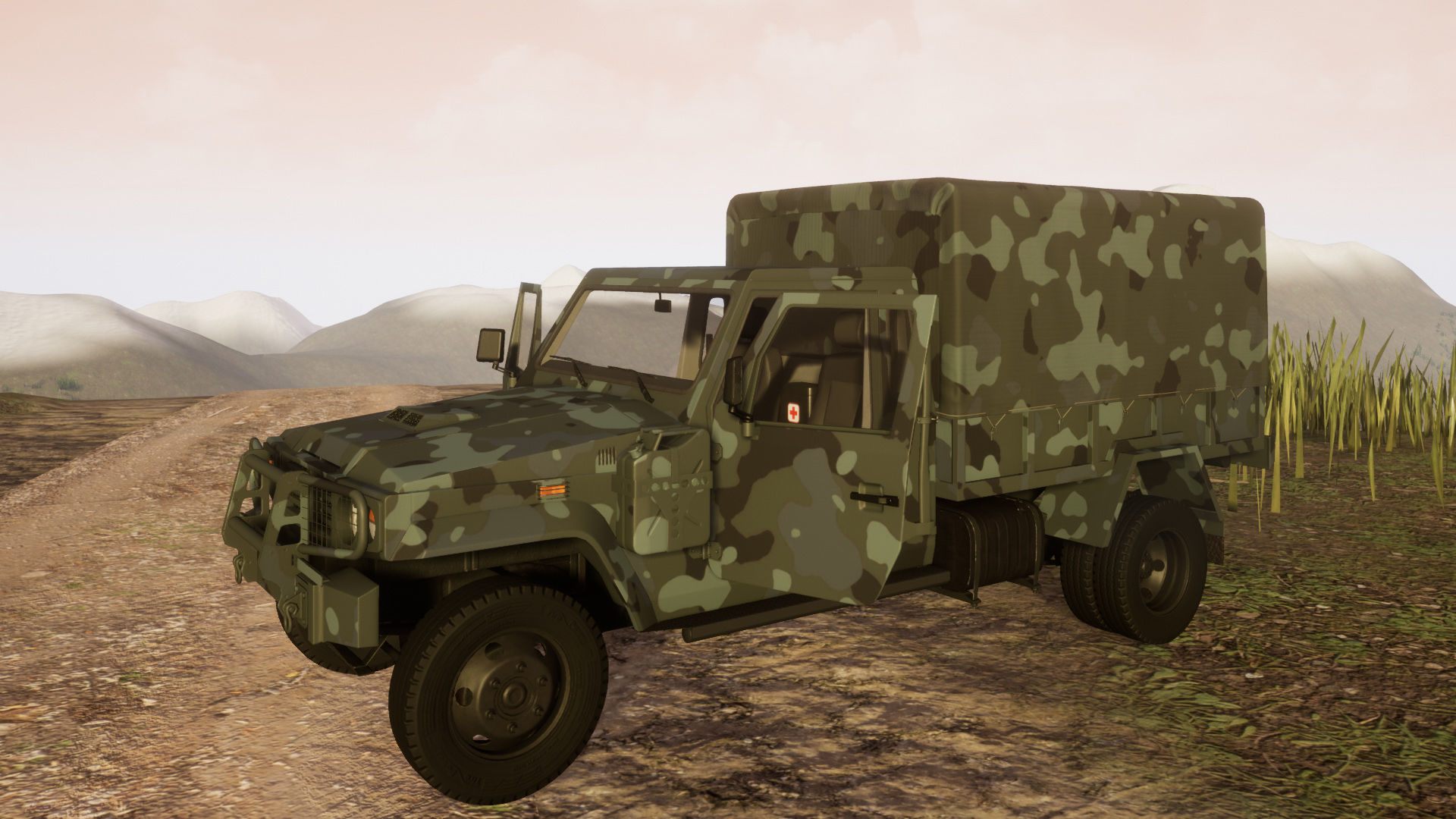 Light Military Vehicle Low-poly 3D model_9