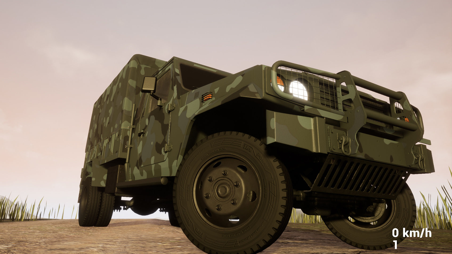 Light Military Vehicle Low-poly 3D model_10