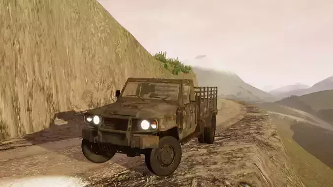 Light Military Vehicle Low-poly 3D model