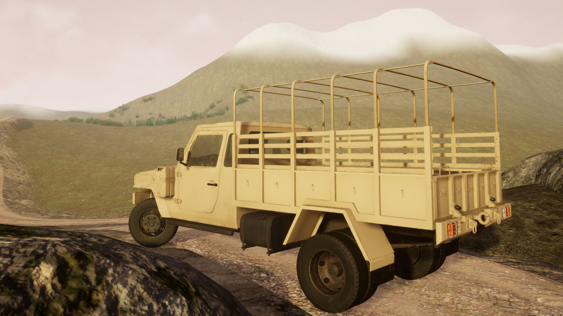 Light Military Vehicle Low-poly 3D model_3