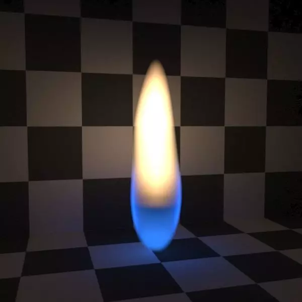 3D Candle Flame 3D model_0