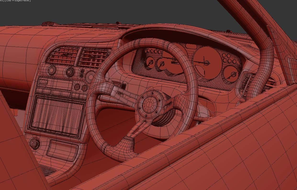 Nissan Skyline Hr 33 4door 3D model_17