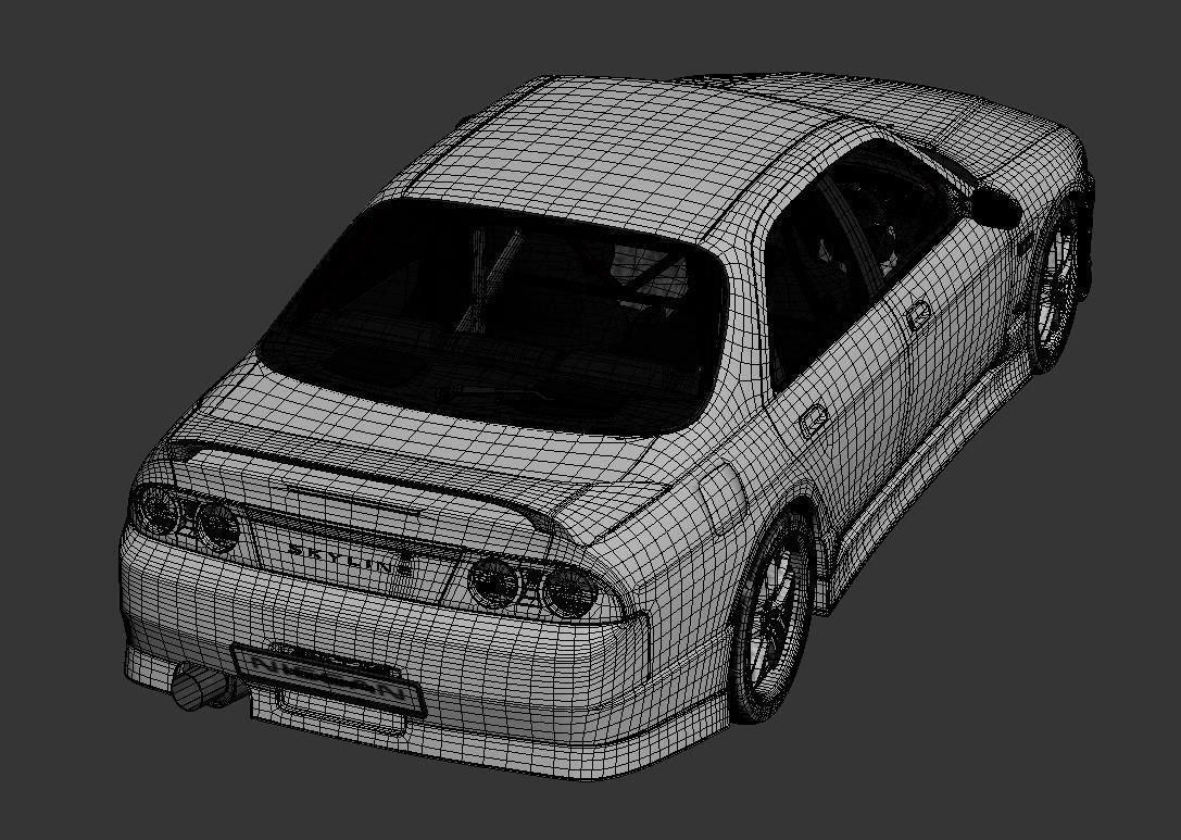 Nissan Skyline Hr 33 4door 3D model_10