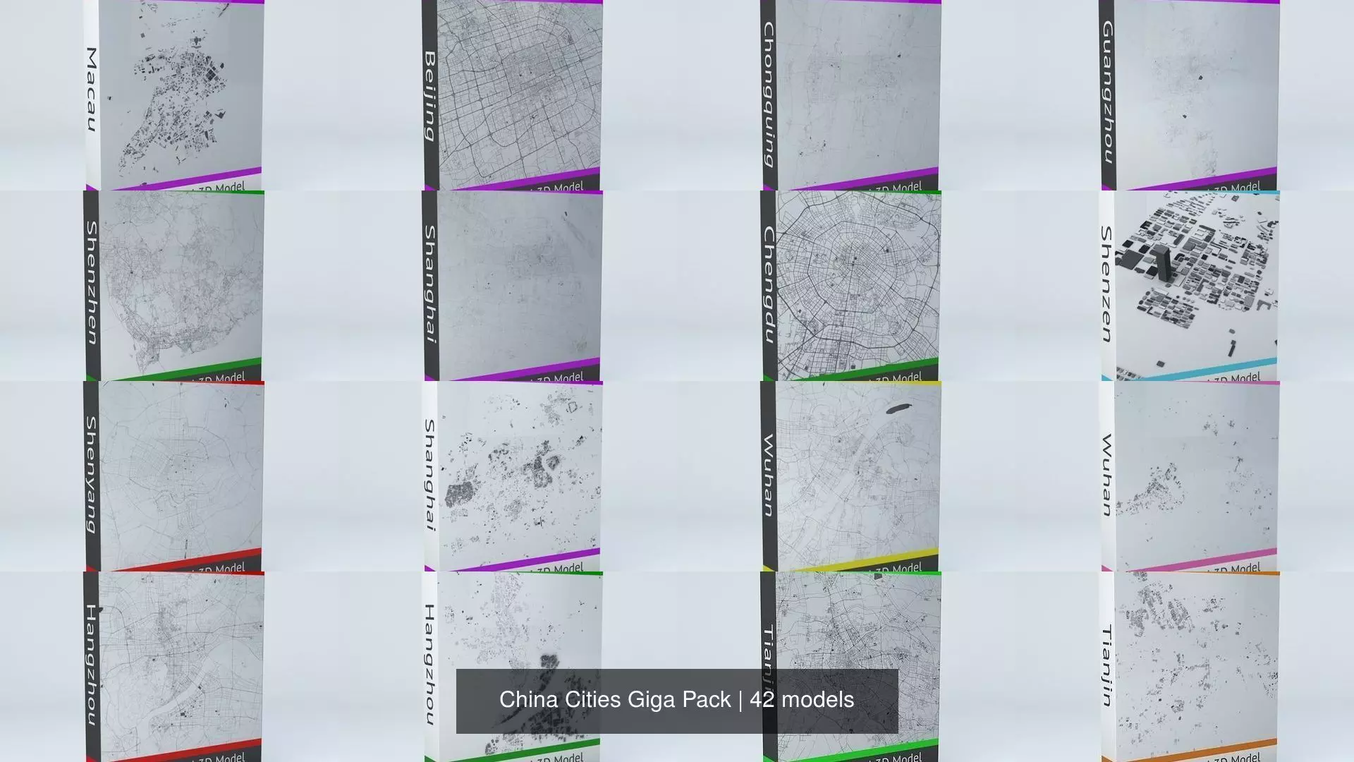 China Cities Giga Pack 3D Model Collection_1