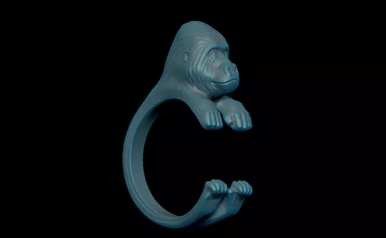 Gorilla ring 3D print model