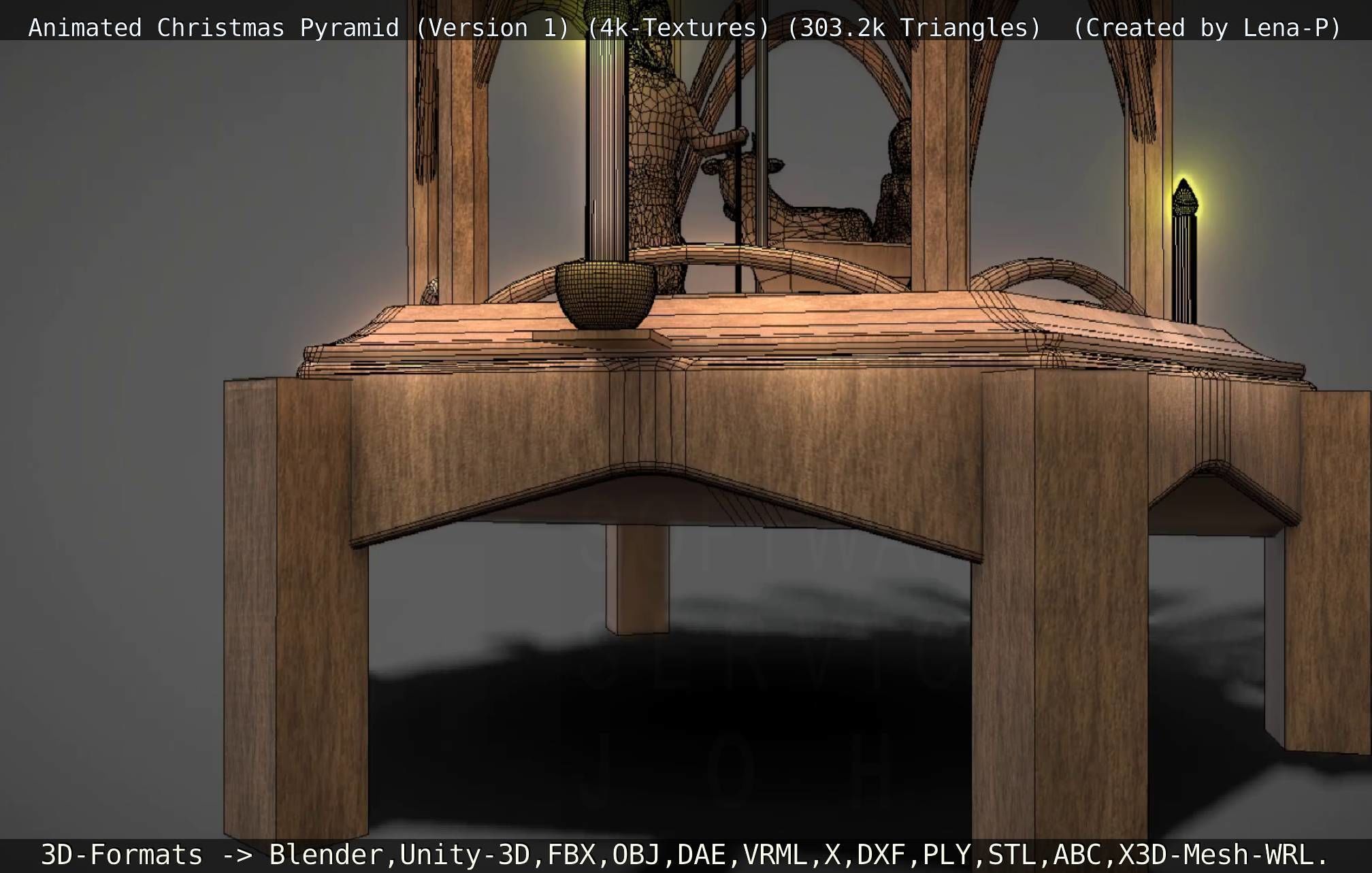 Animated Christmas Pyramid Version 1 3D model_67