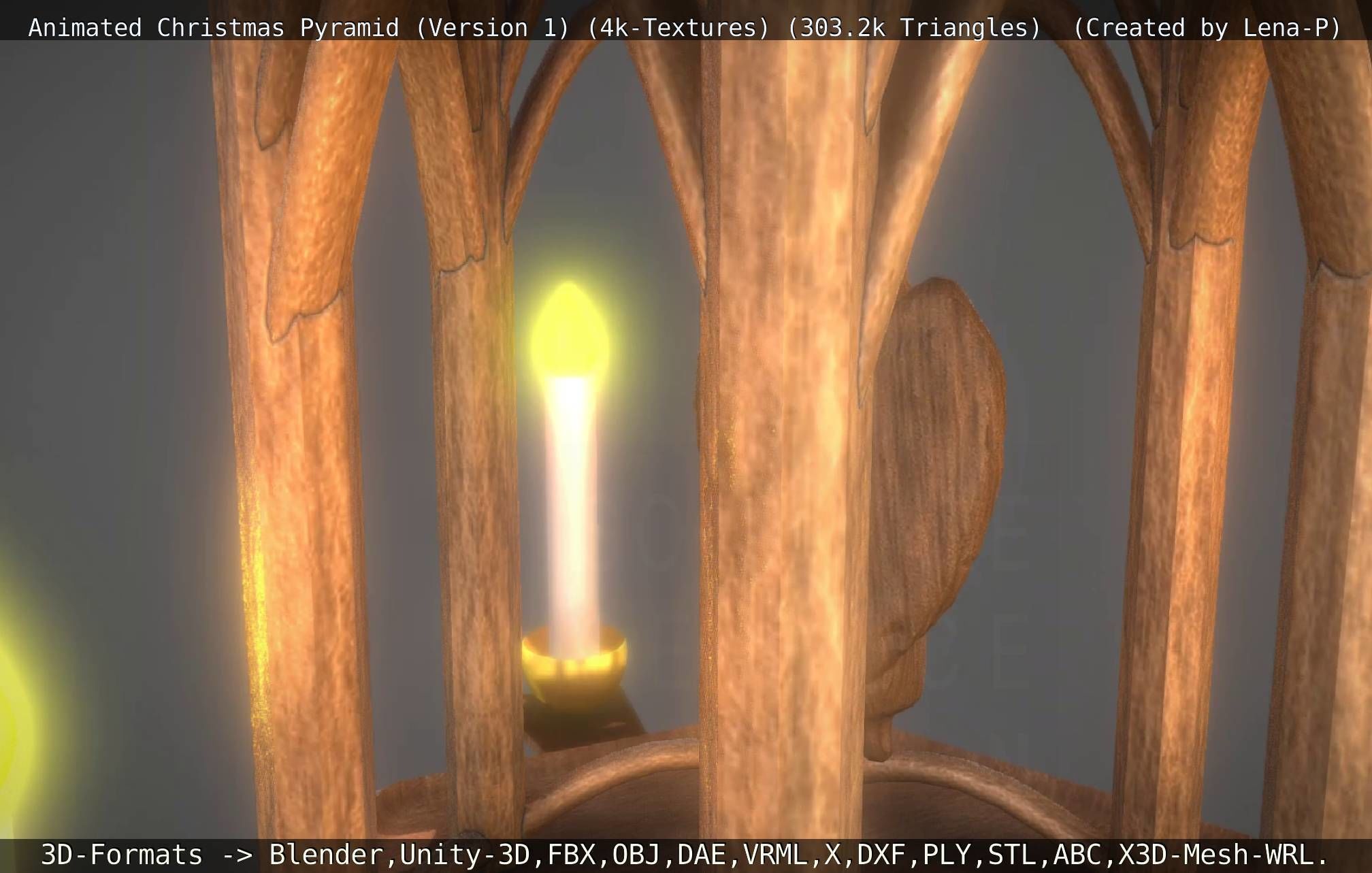 Animated Christmas Pyramid Version 1 3D model_120