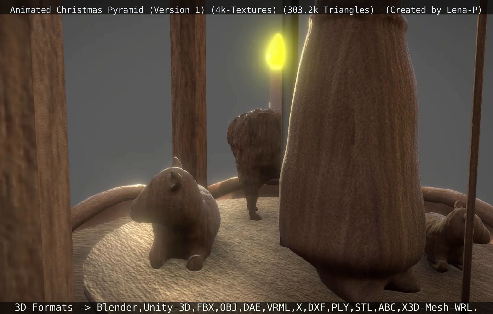 Animated Christmas Pyramid Version 1 3D model_78