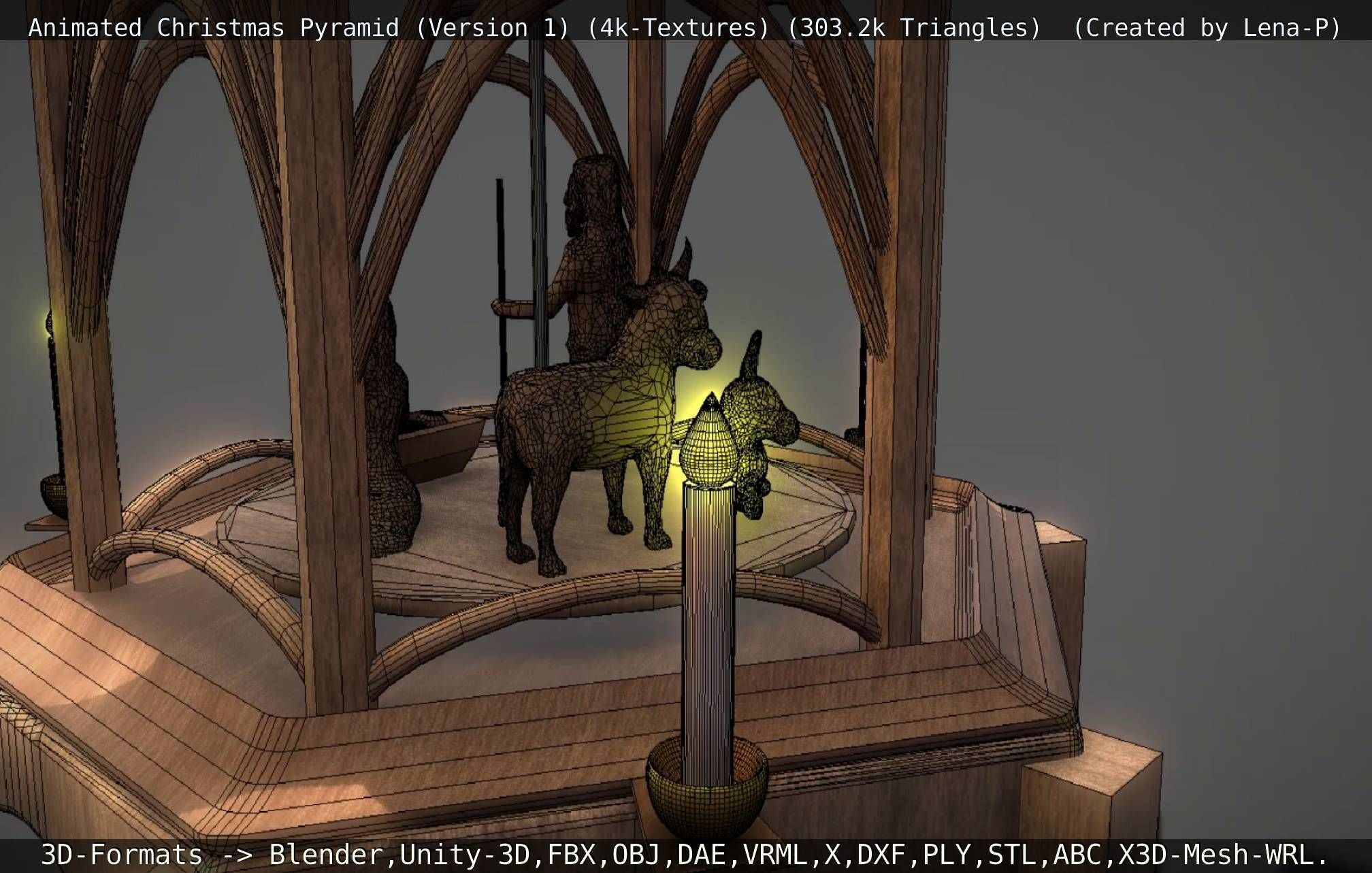 Animated Christmas Pyramid Version 1 3D model_137