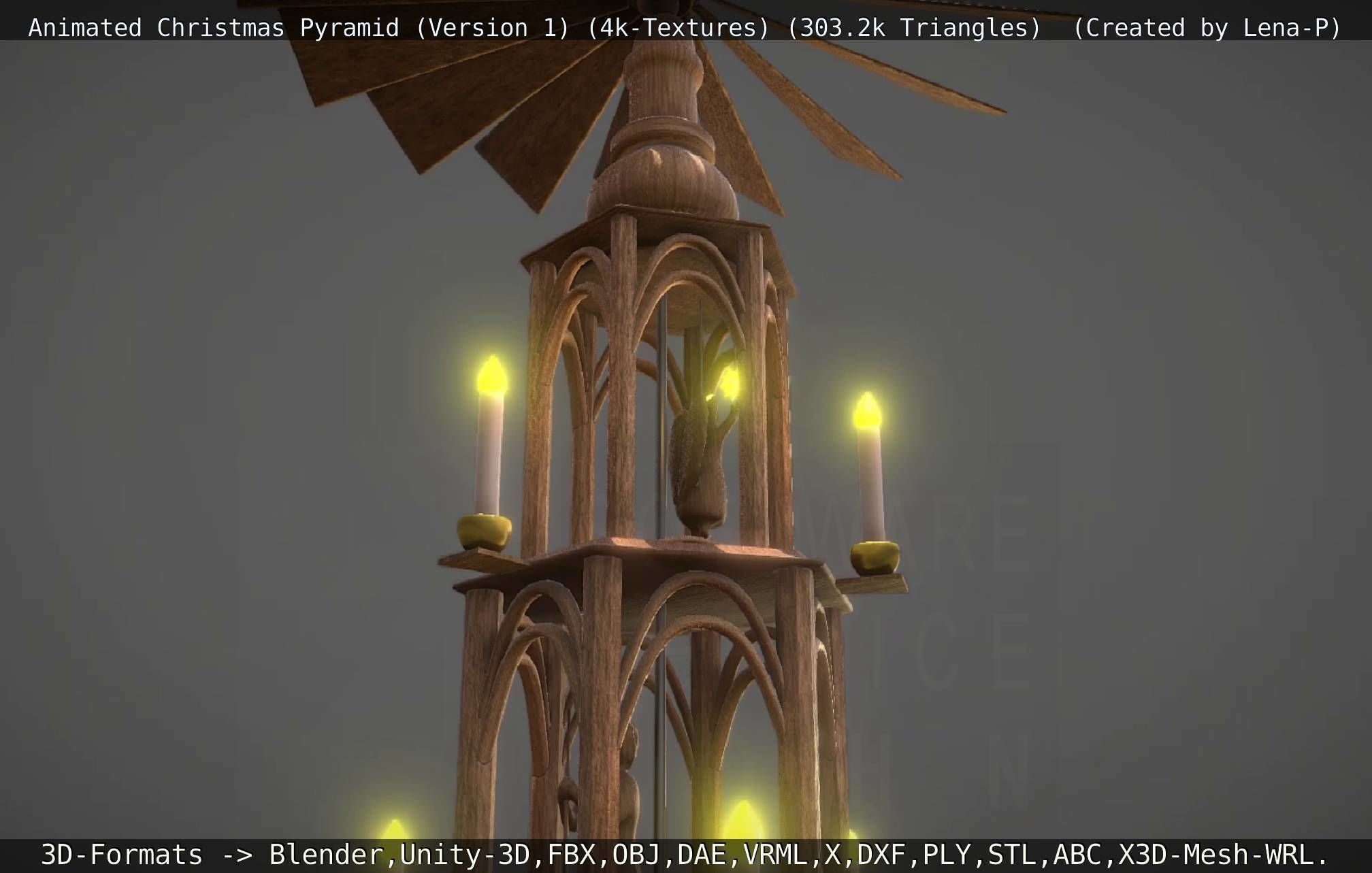 Animated Christmas Pyramid Version 1 3D model_92
