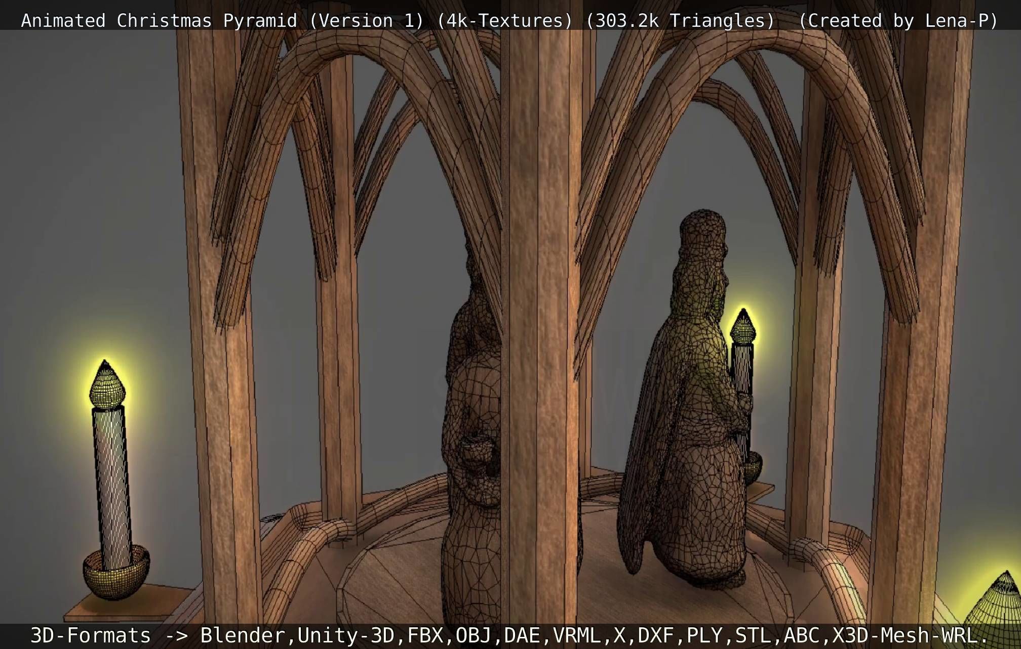 Animated Christmas Pyramid Version 1 3D model_71
