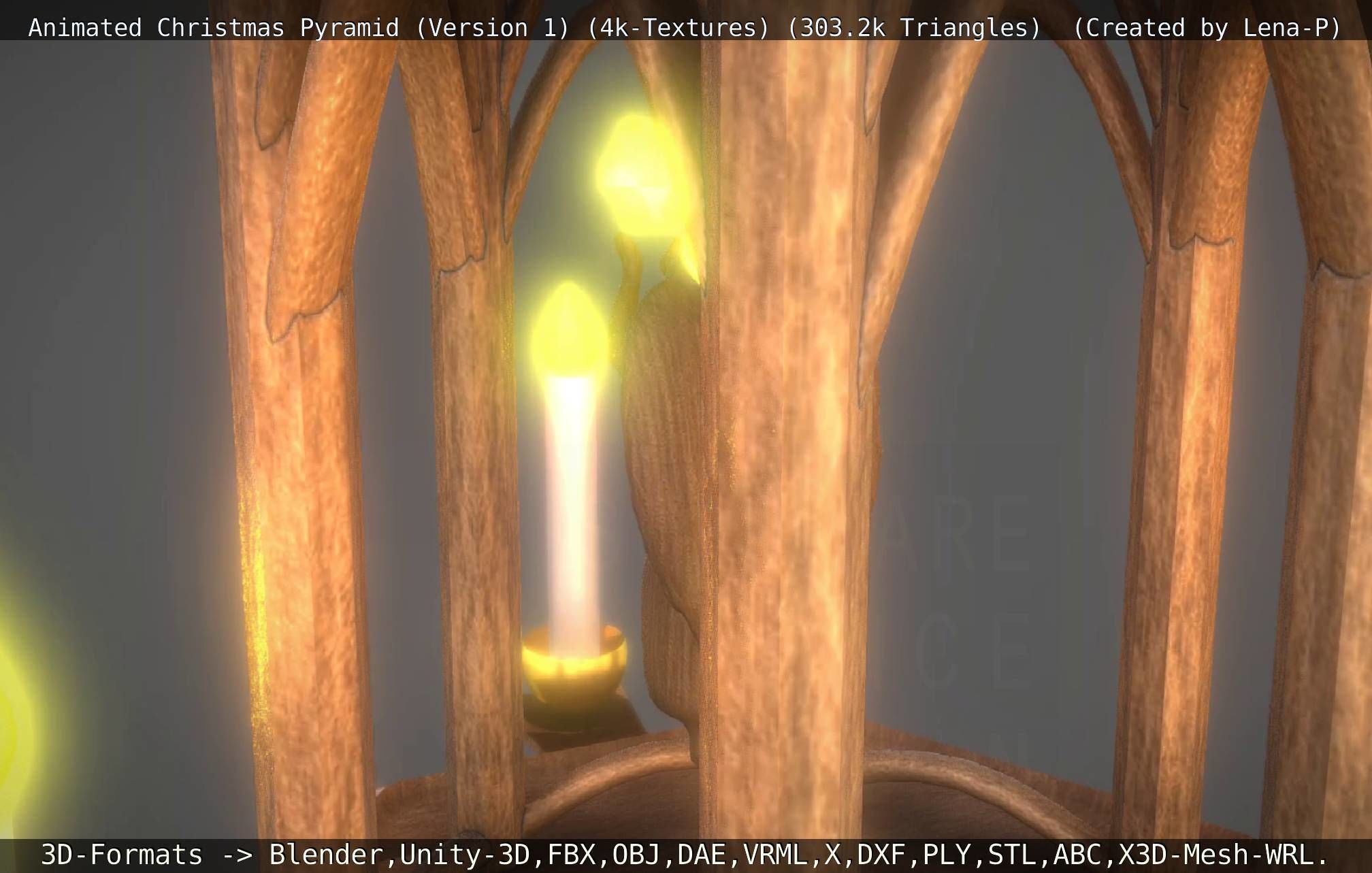 Animated Christmas Pyramid Version 1 3D model_119