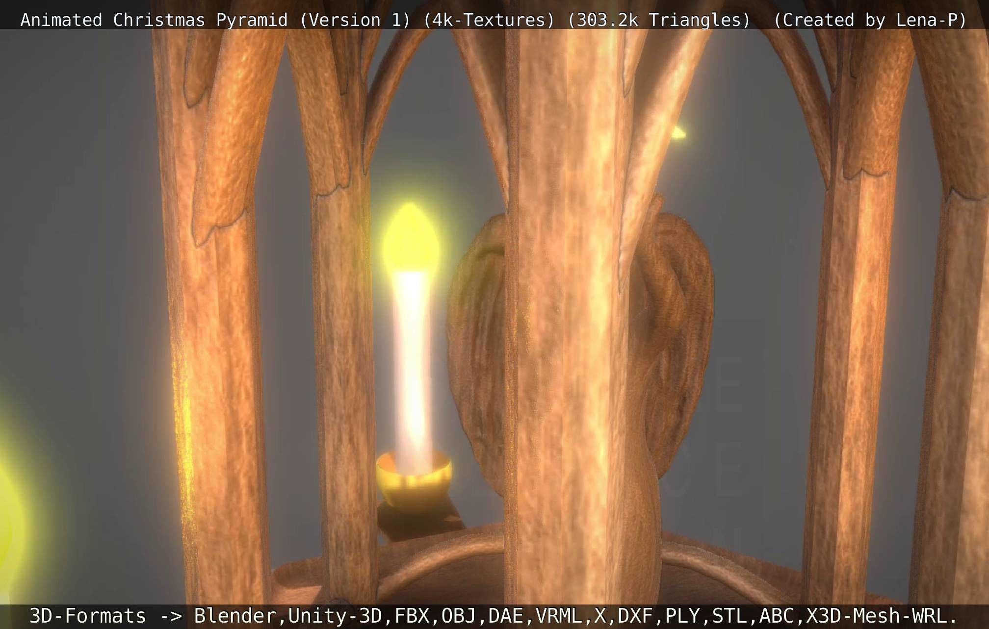 Animated Christmas Pyramid Version 1 3D model_127