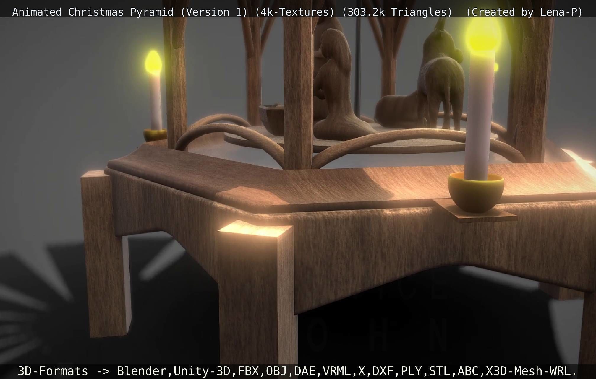 Animated Christmas Pyramid Version 1 3D model_45