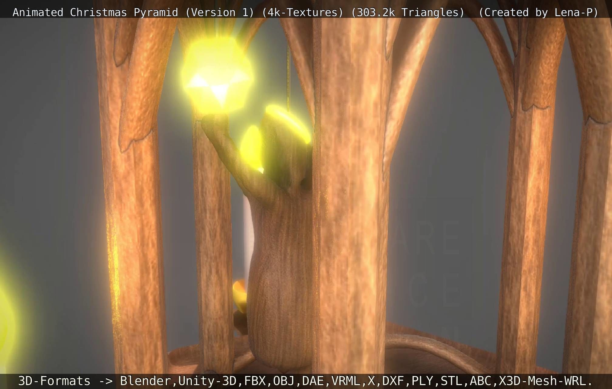 Animated Christmas Pyramid Version 1 3D model_126