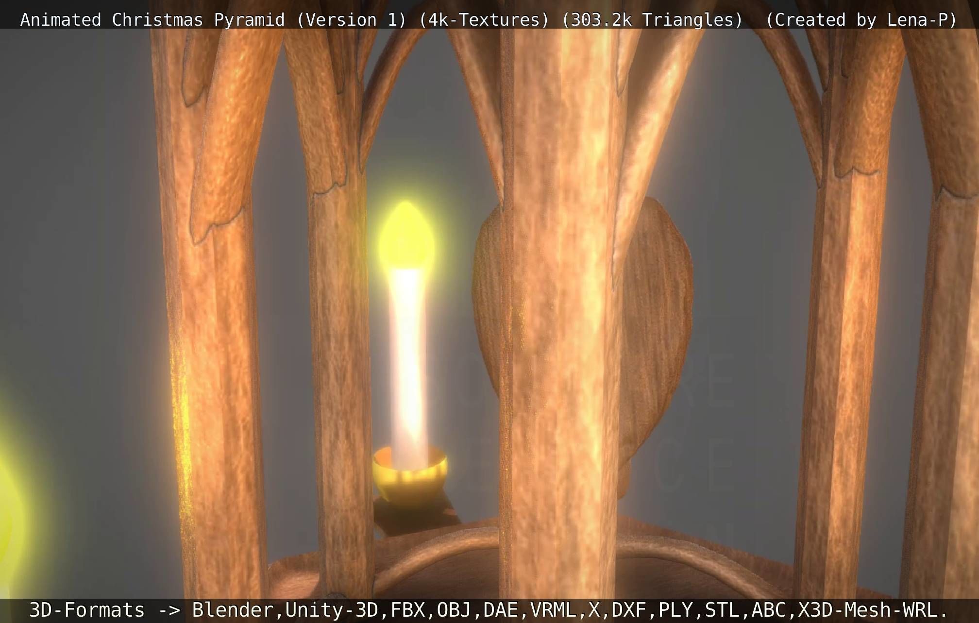 Animated Christmas Pyramid Version 1 3D model_116