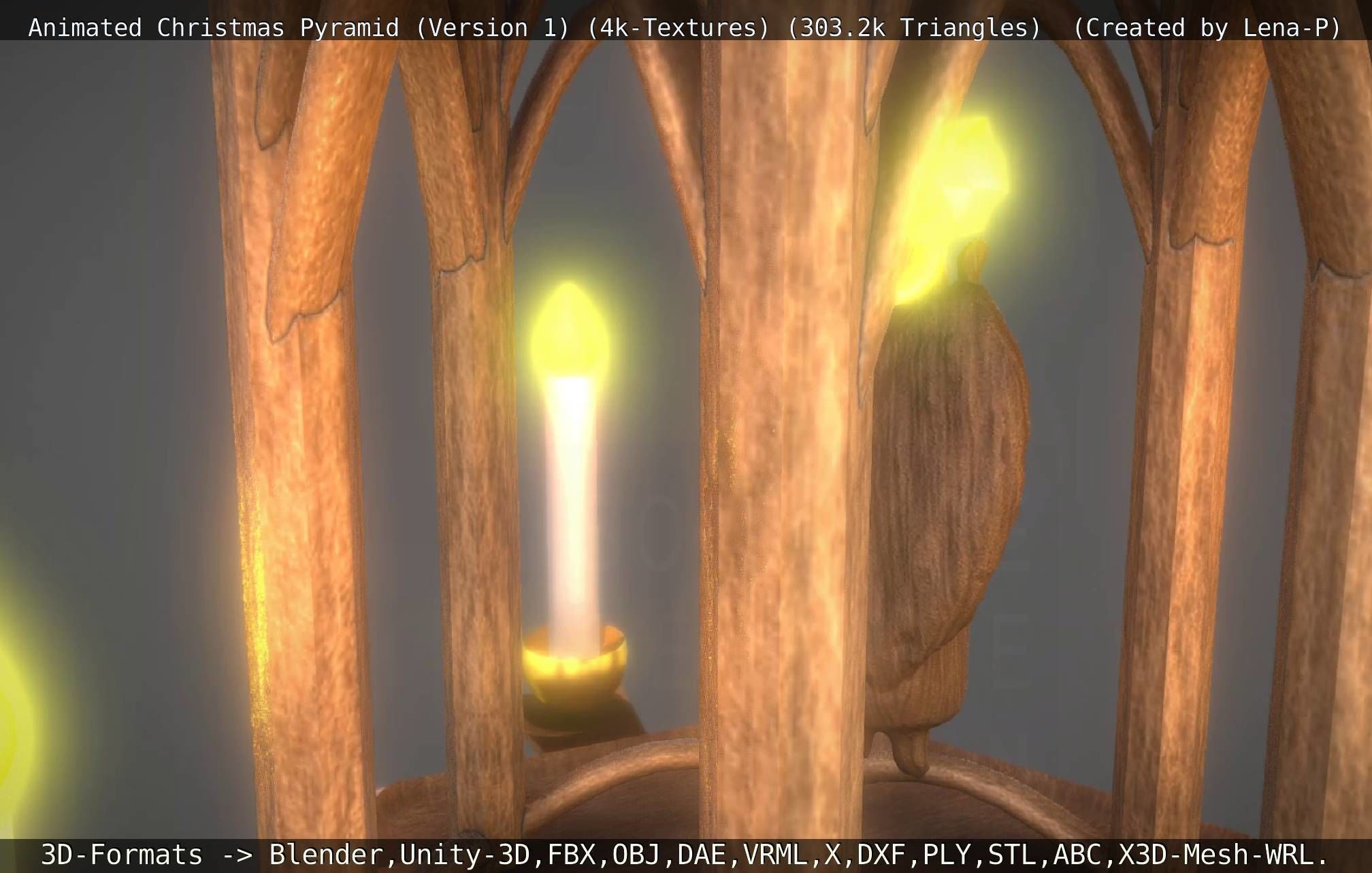 Animated Christmas Pyramid Version 1 3D model_115