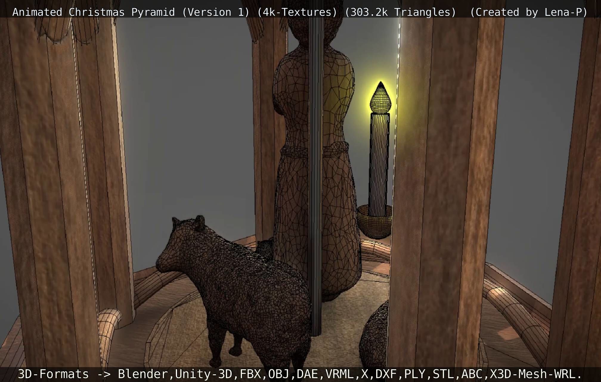 Animated Christmas Pyramid Version 1 3D model_21