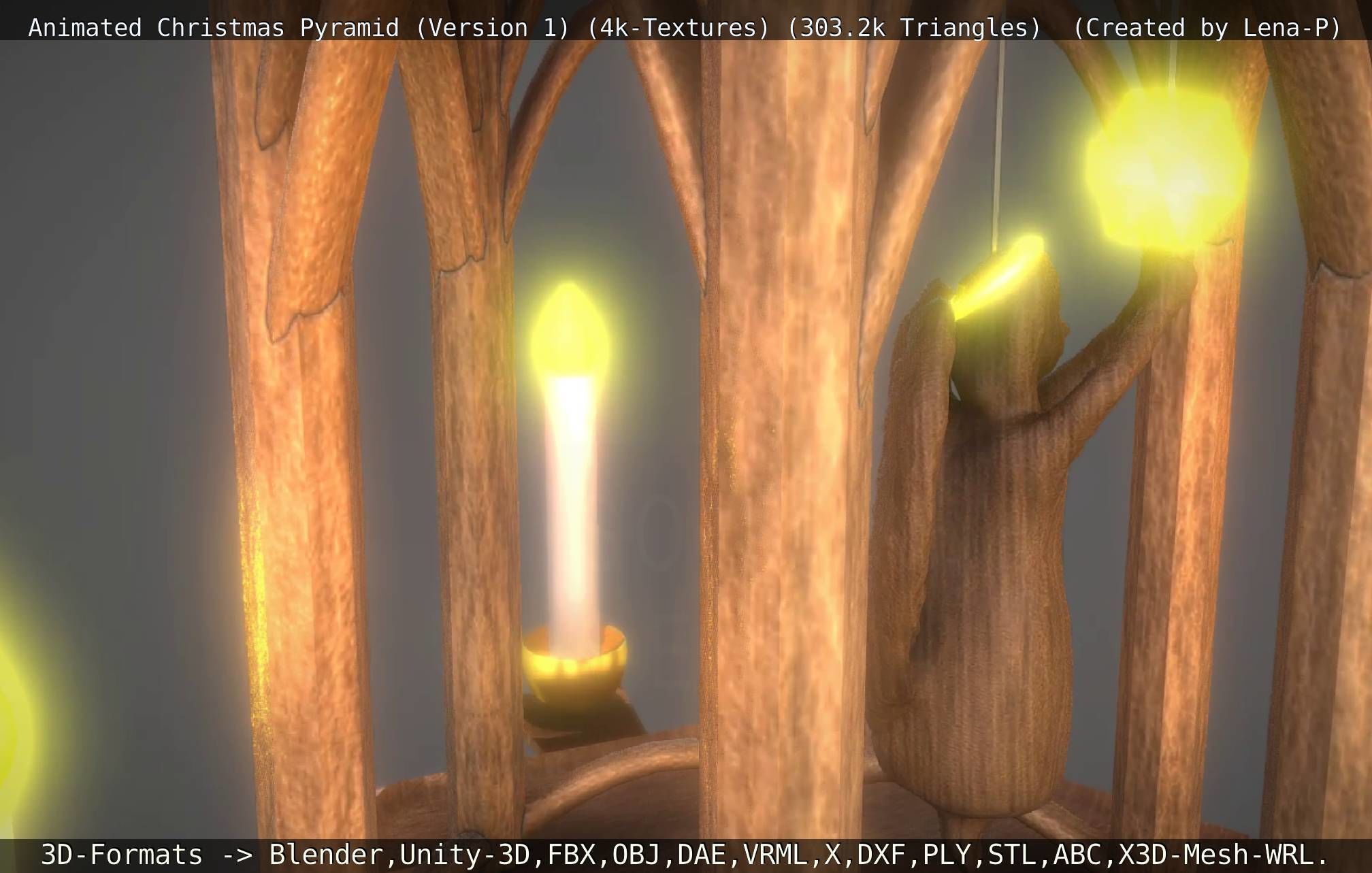 Animated Christmas Pyramid Version 1 3D model_108