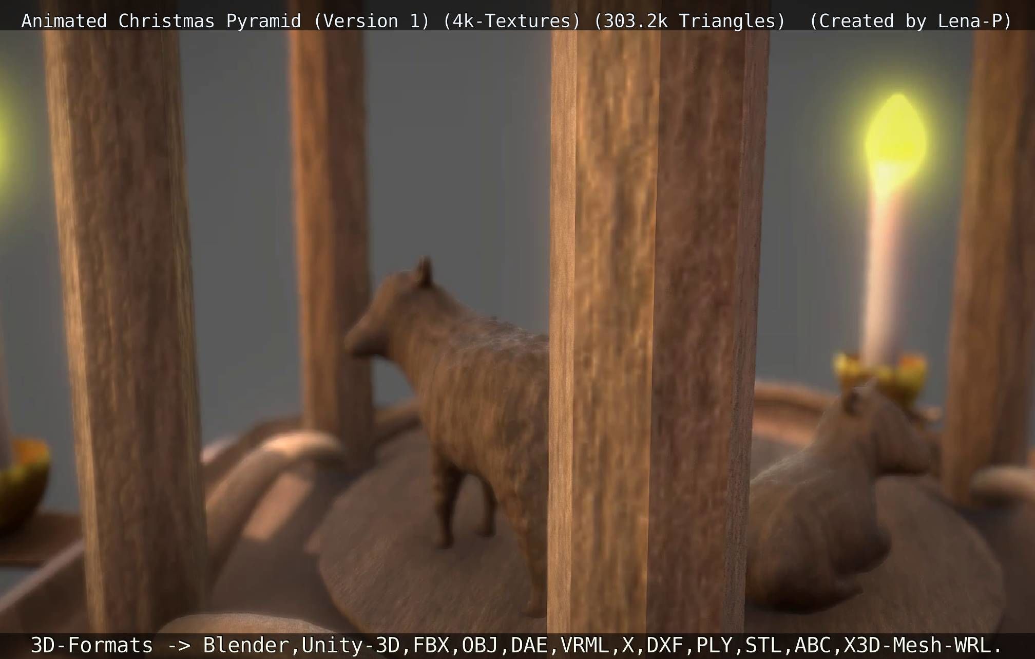 Animated Christmas Pyramid Version 1 3D model_80