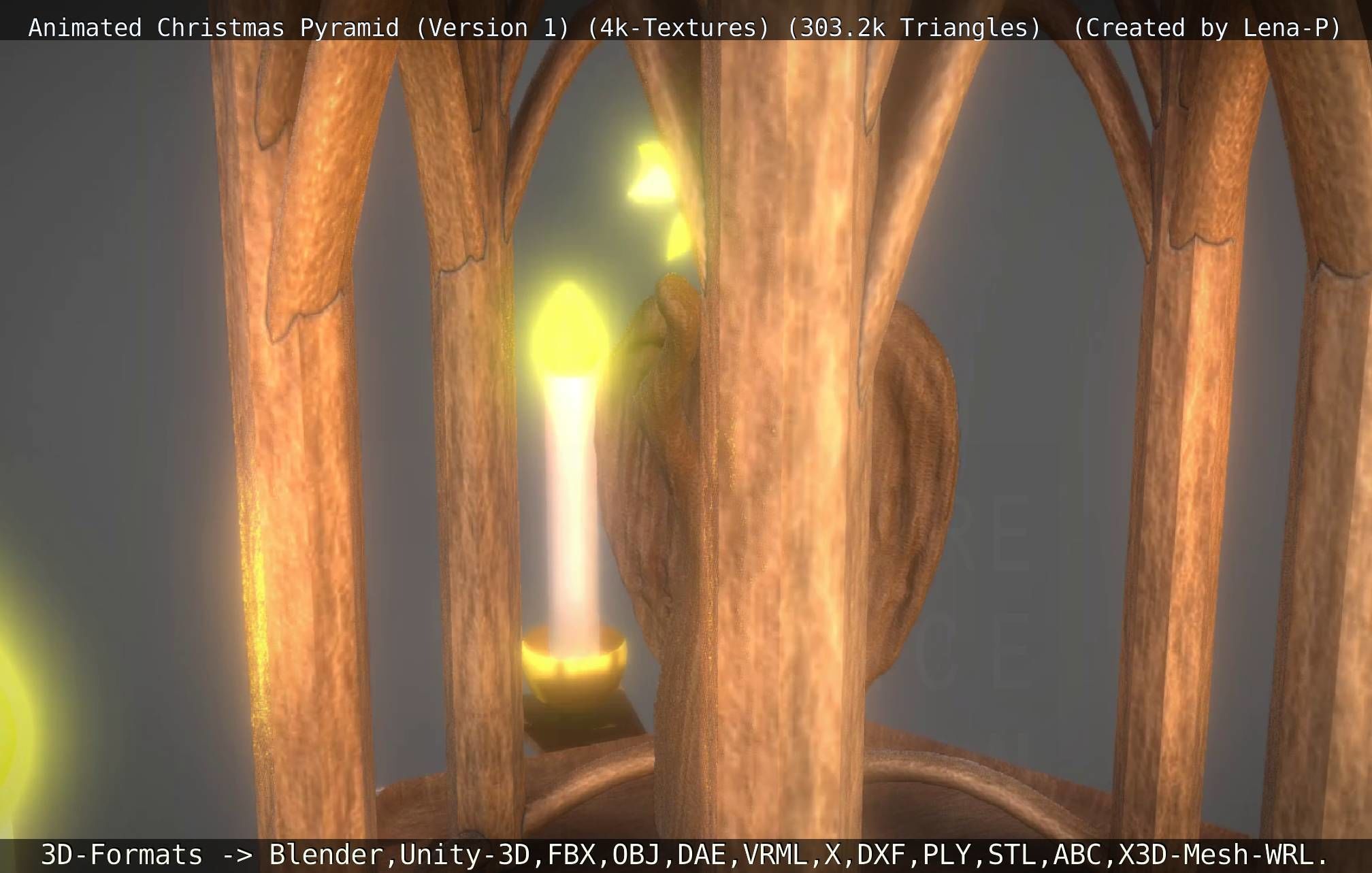 Animated Christmas Pyramid Version 1 3D model_131