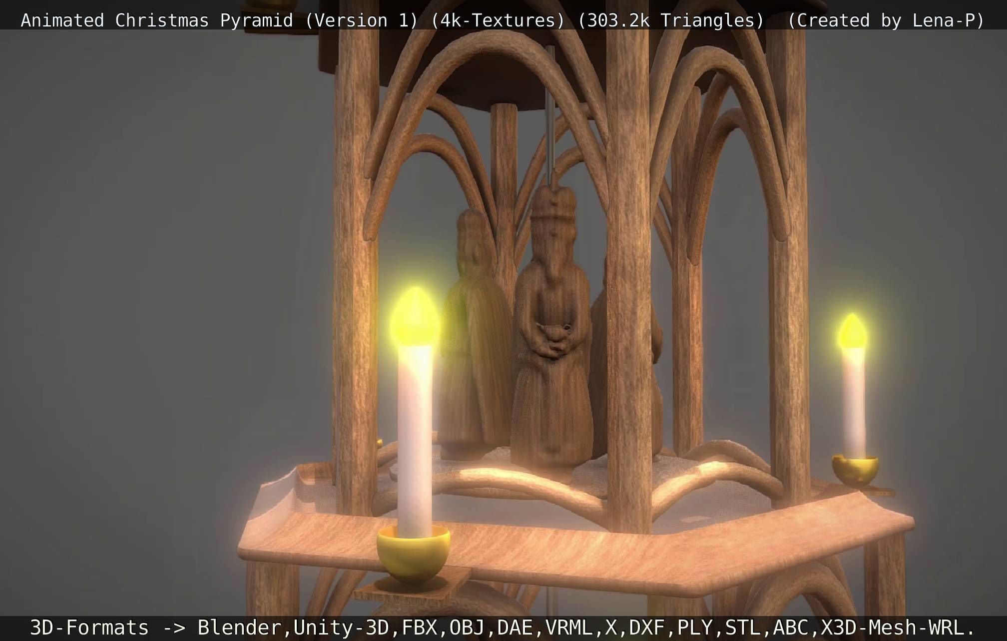 Animated Christmas Pyramid Version 1 3D model_43