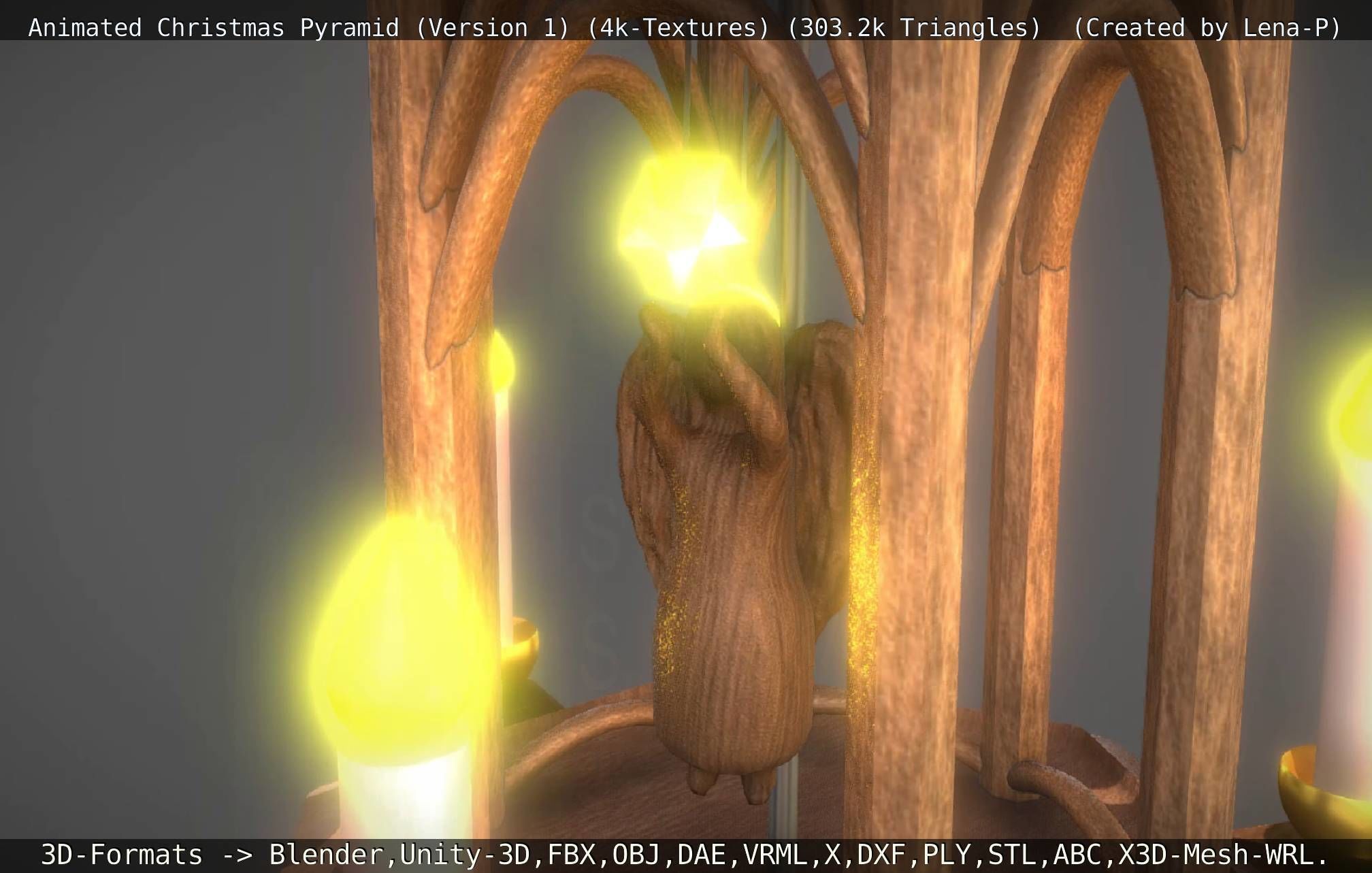 Animated Christmas Pyramid Version 1 3D model_97