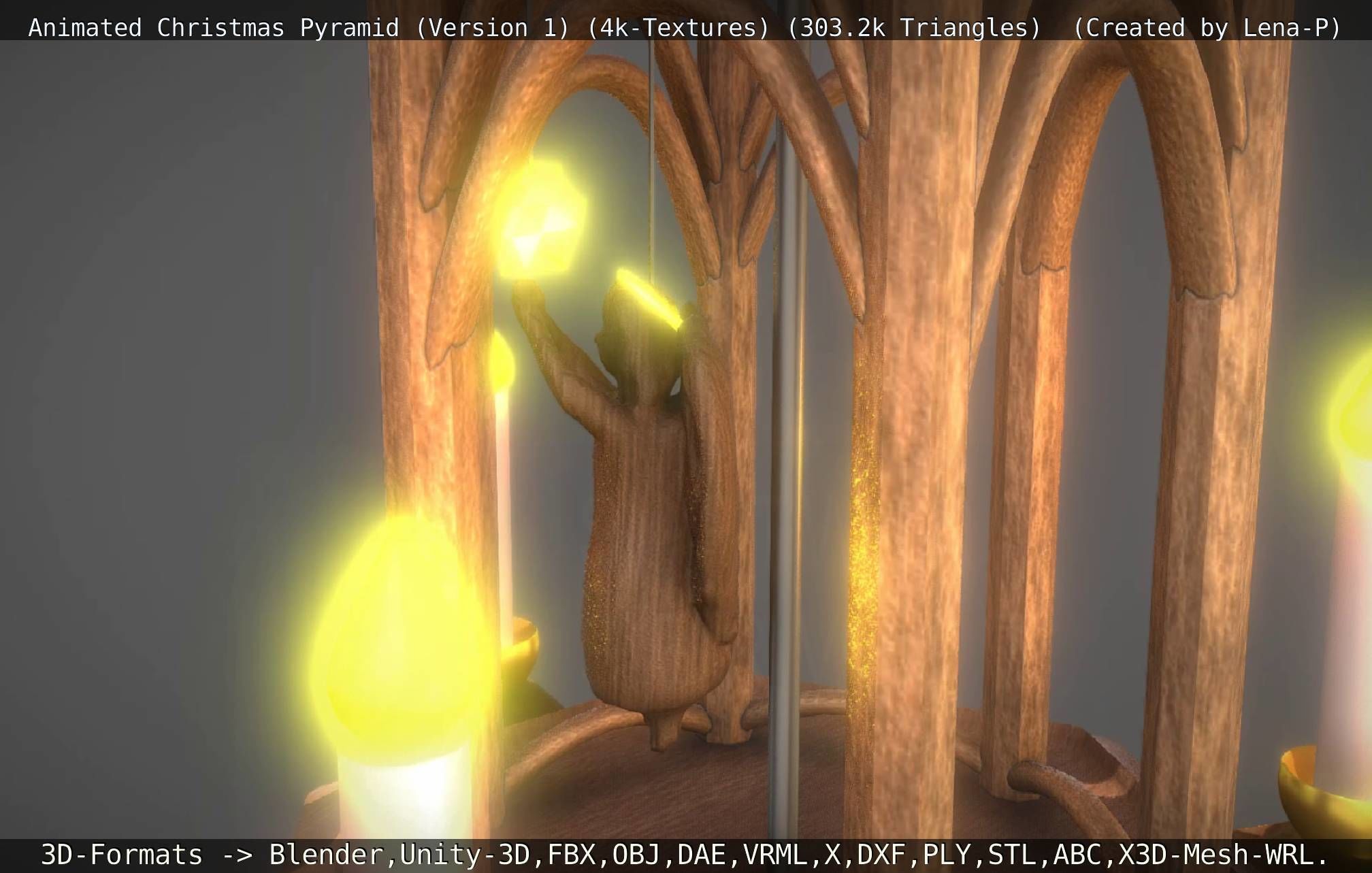 Animated Christmas Pyramid Version 1 3D model_90