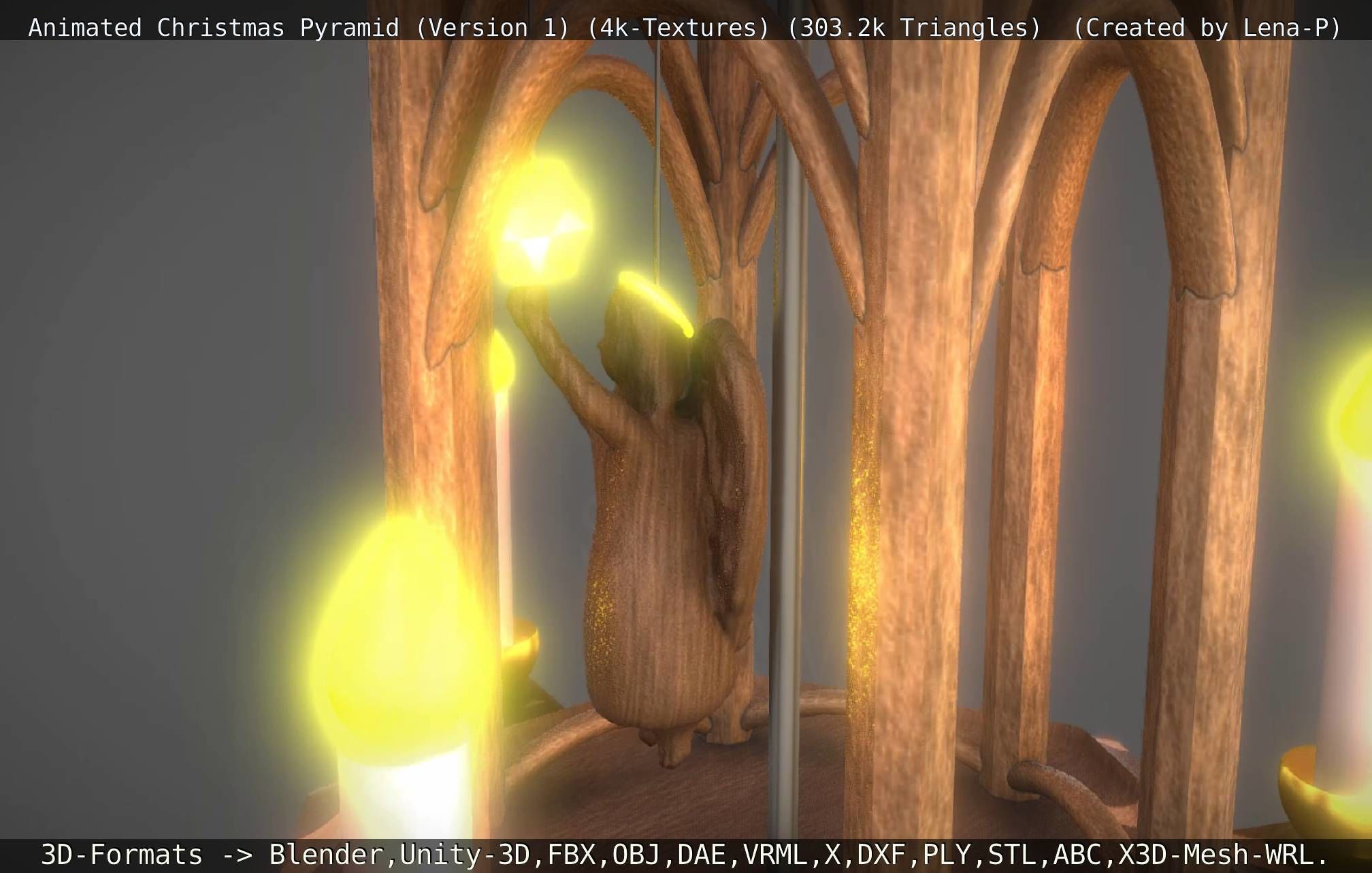 Animated Christmas Pyramid Version 1 3D model_95