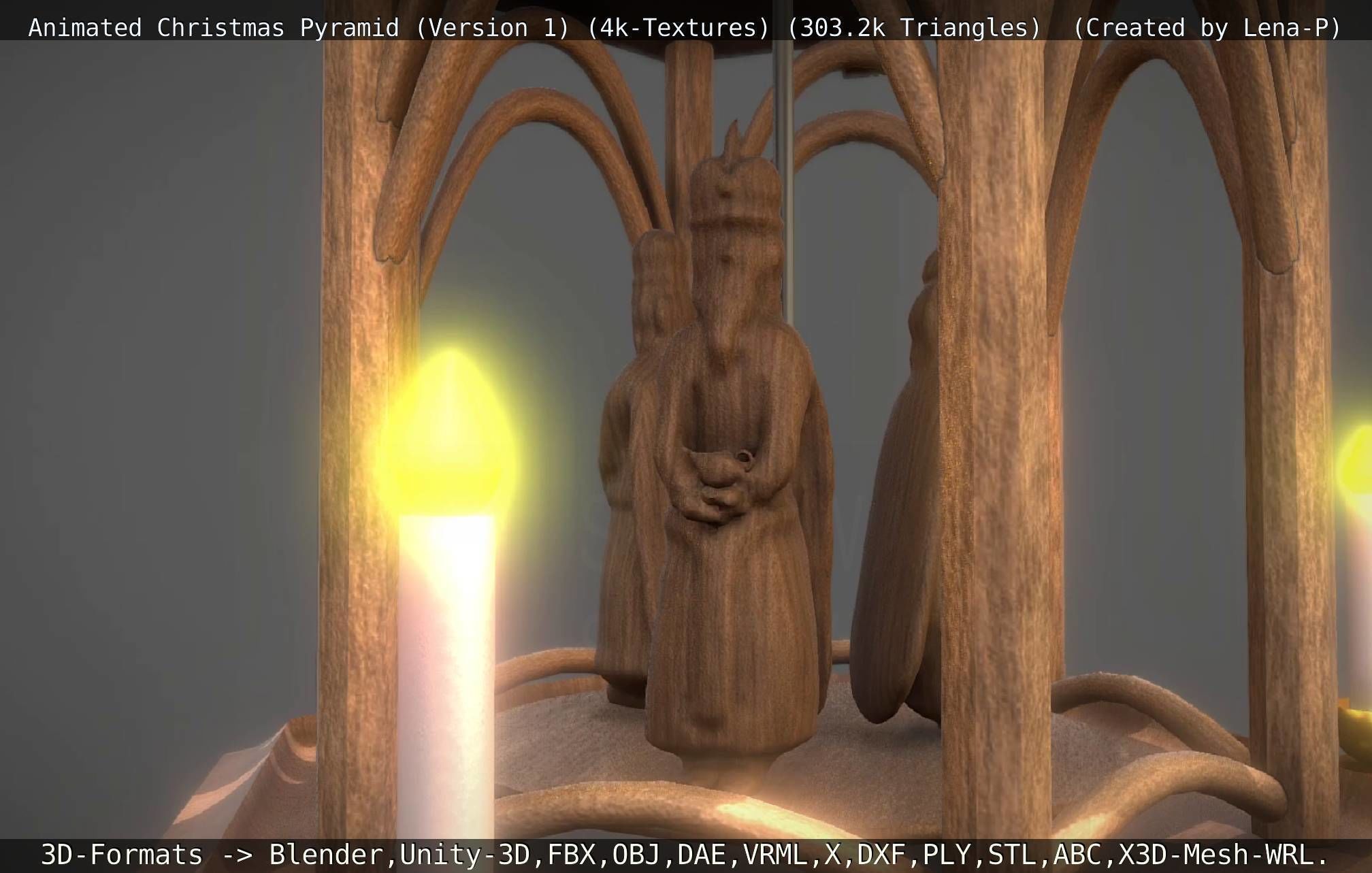 Animated Christmas Pyramid Version 1 3D model_54