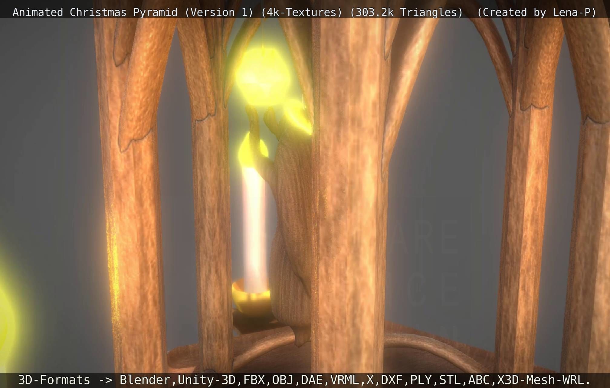 Animated Christmas Pyramid Version 1 3D model_122