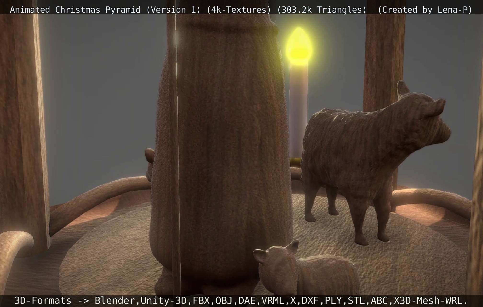 Animated Christmas Pyramid Version 1 3D model_75