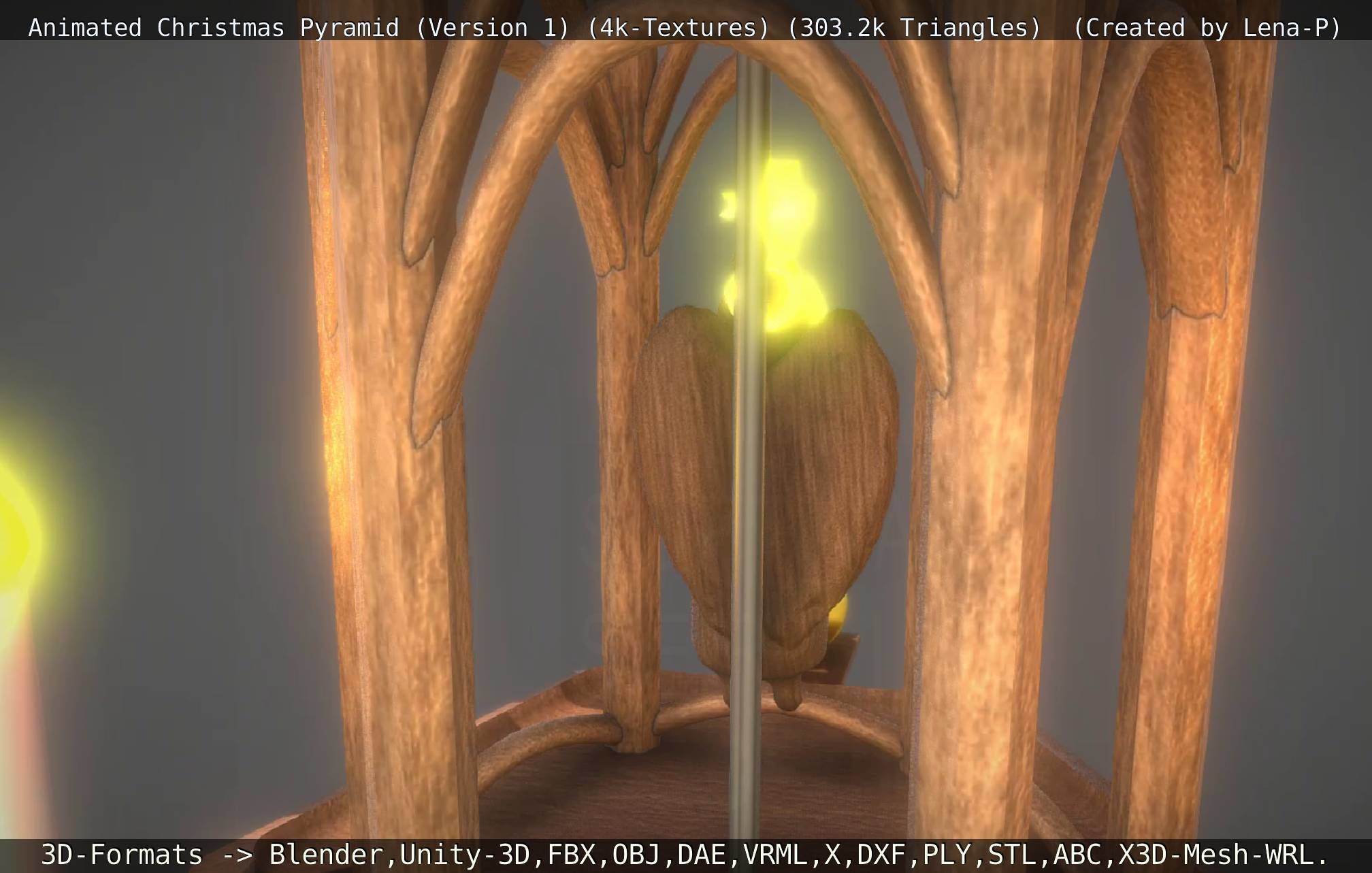 Animated Christmas Pyramid Version 1 3D model_88