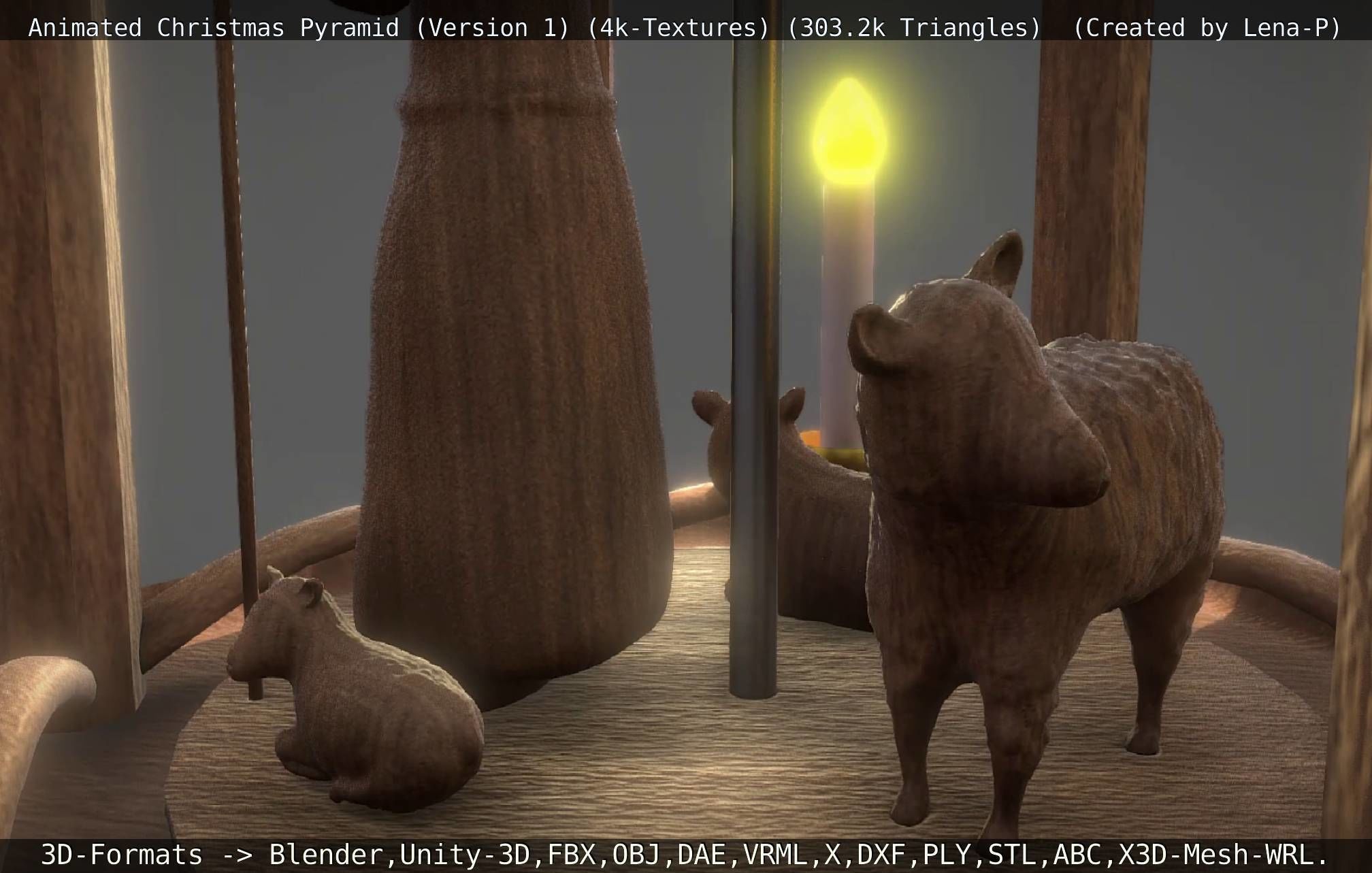 Animated Christmas Pyramid Version 1 3D model_73