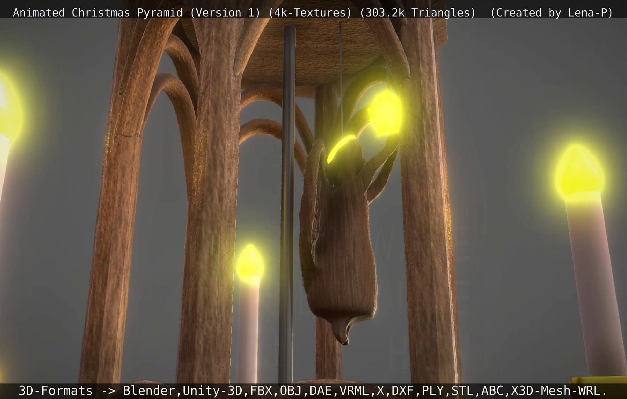 Animated Christmas Pyramid Version 1 3D model_87