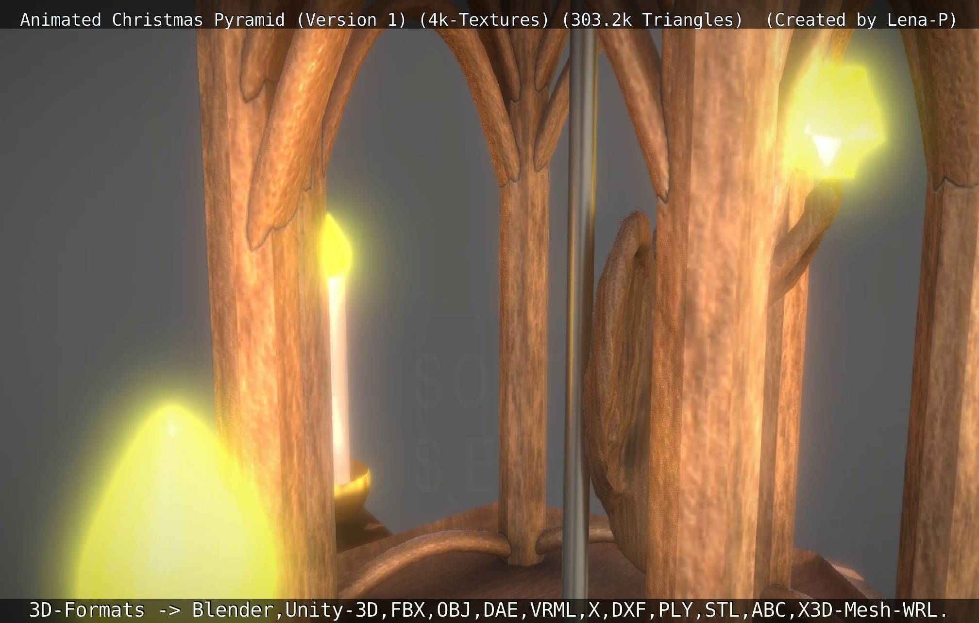 Animated Christmas Pyramid Version 1 3D model_105