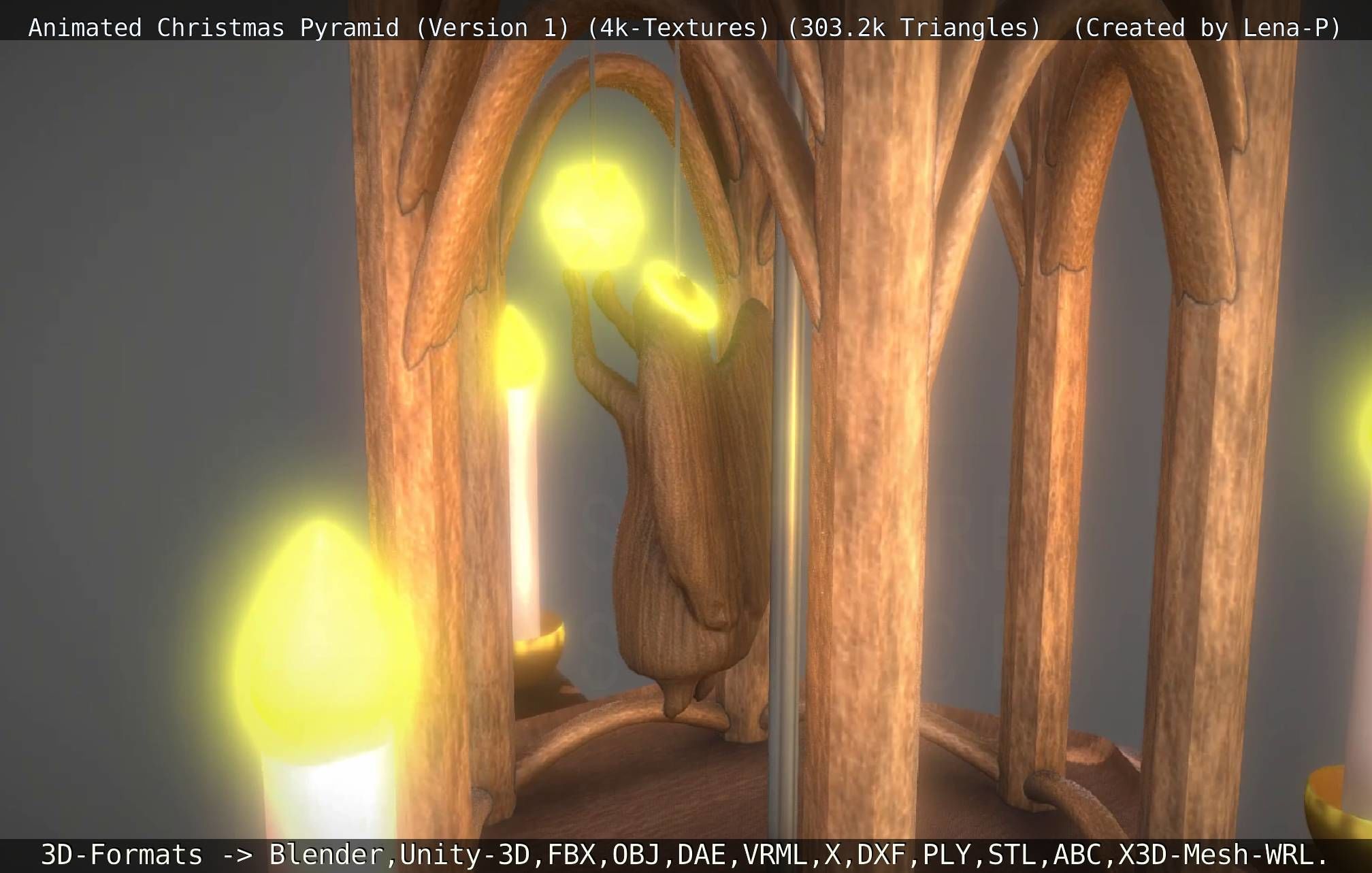 Animated Christmas Pyramid Version 1 3D model_86