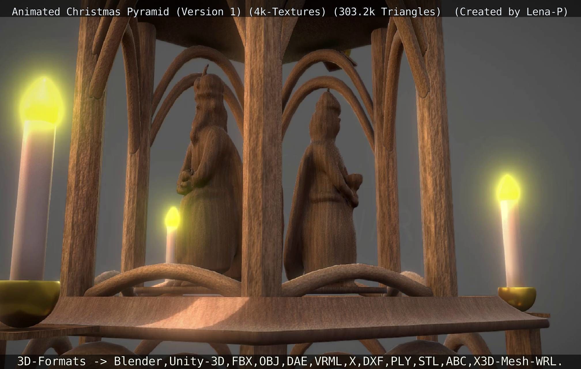 Animated Christmas Pyramid Version 1 3D model_56