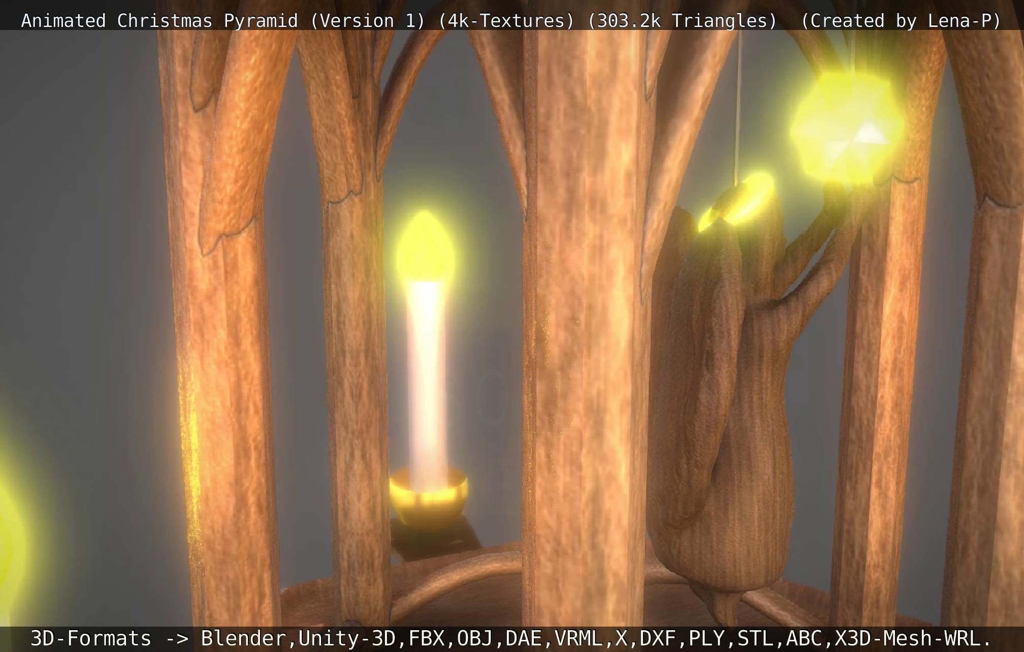 Animated Christmas Pyramid Version 1 3D model_110