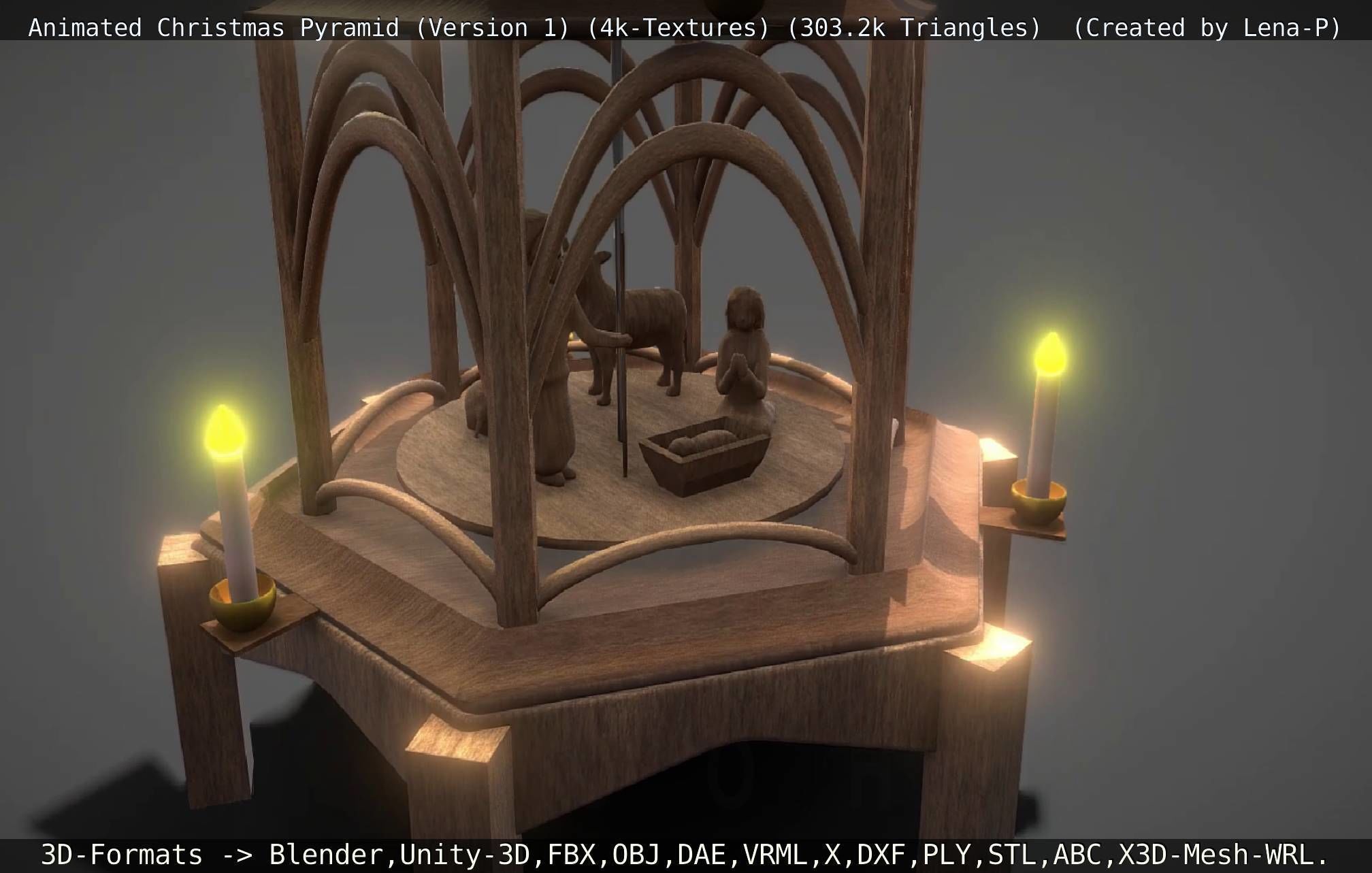 Animated Christmas Pyramid Version 1 3D model_49