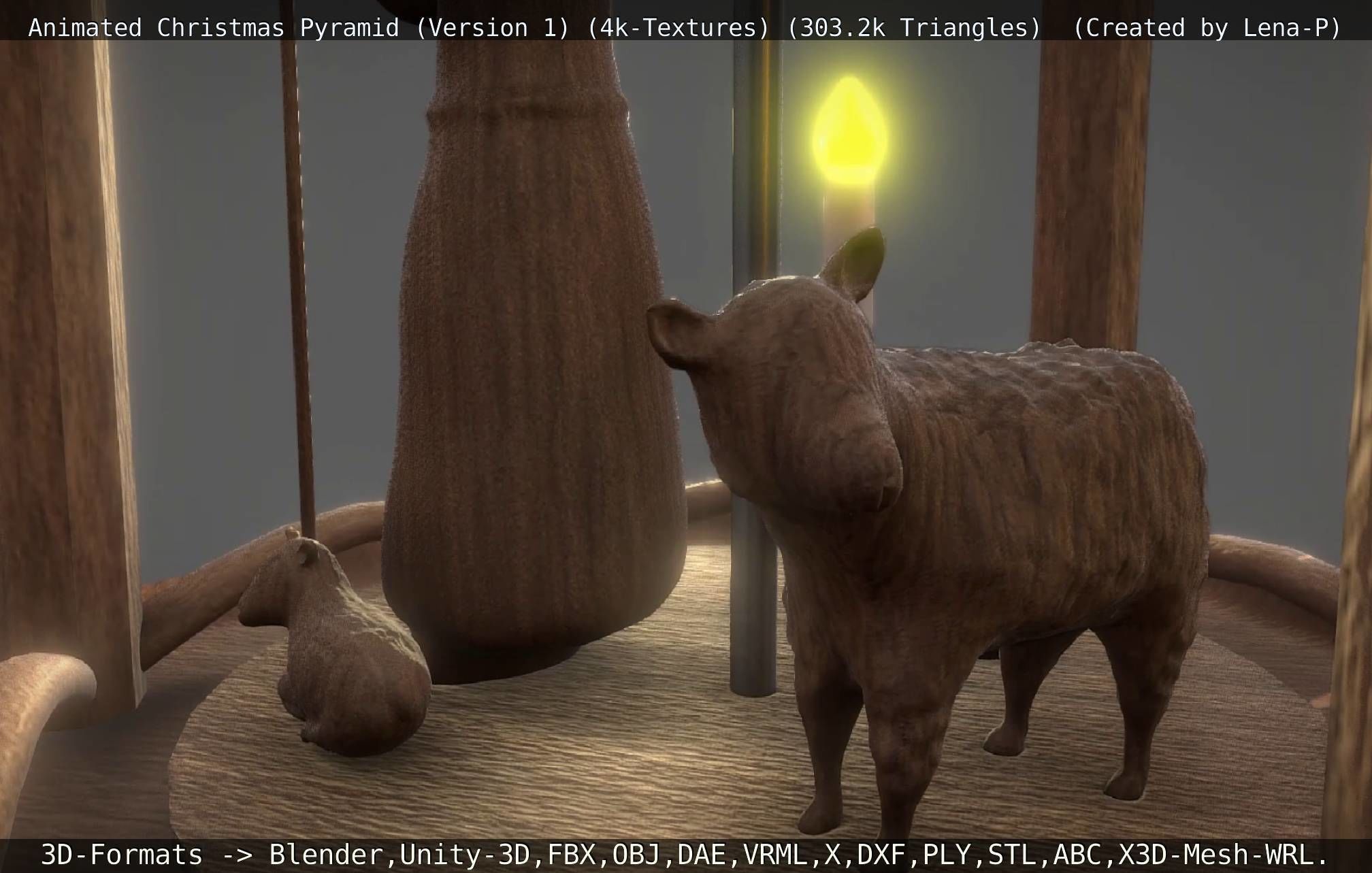 Animated Christmas Pyramid Version 1 3D model_25