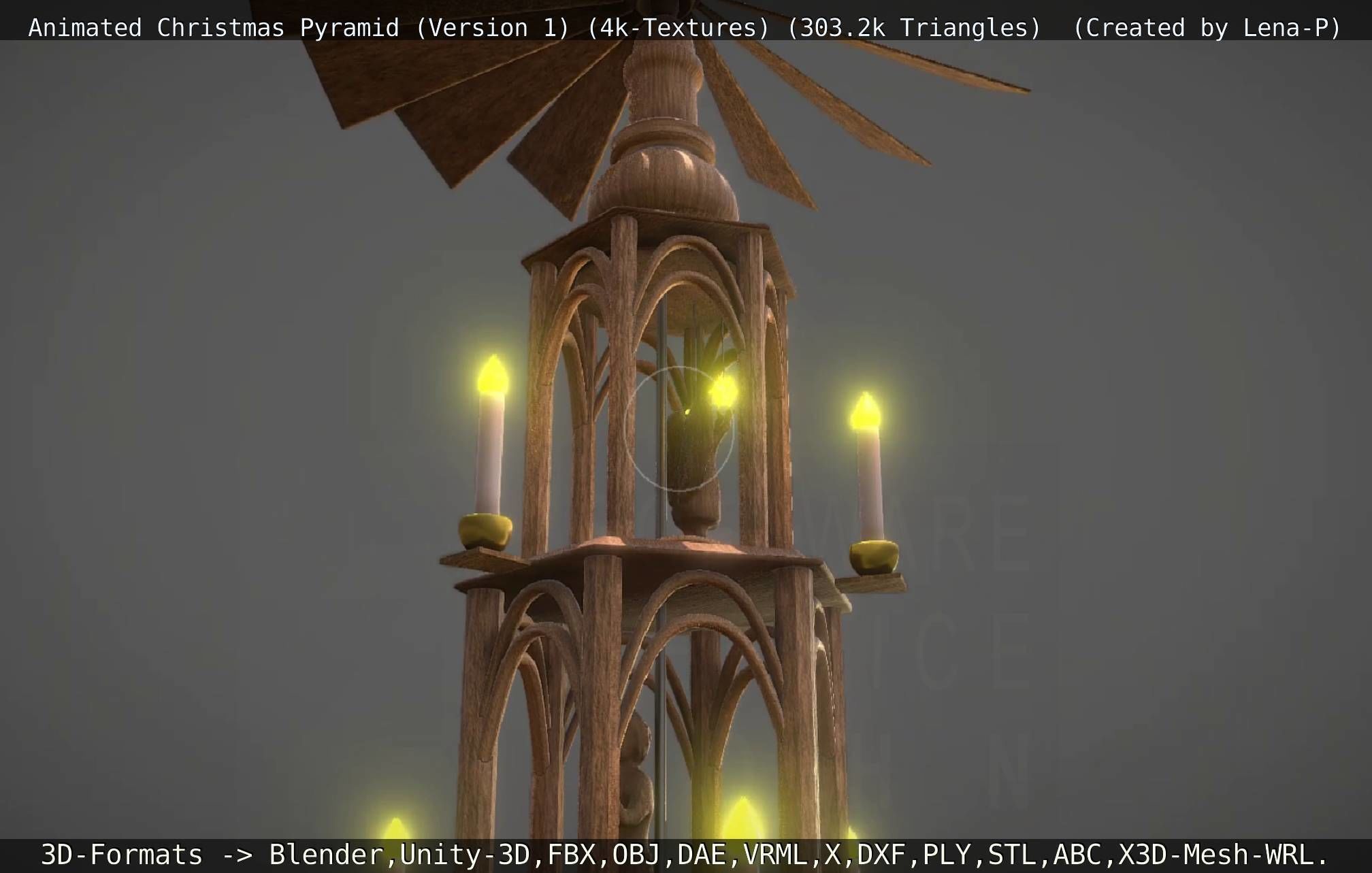 Animated Christmas Pyramid Version 1 3D model_93