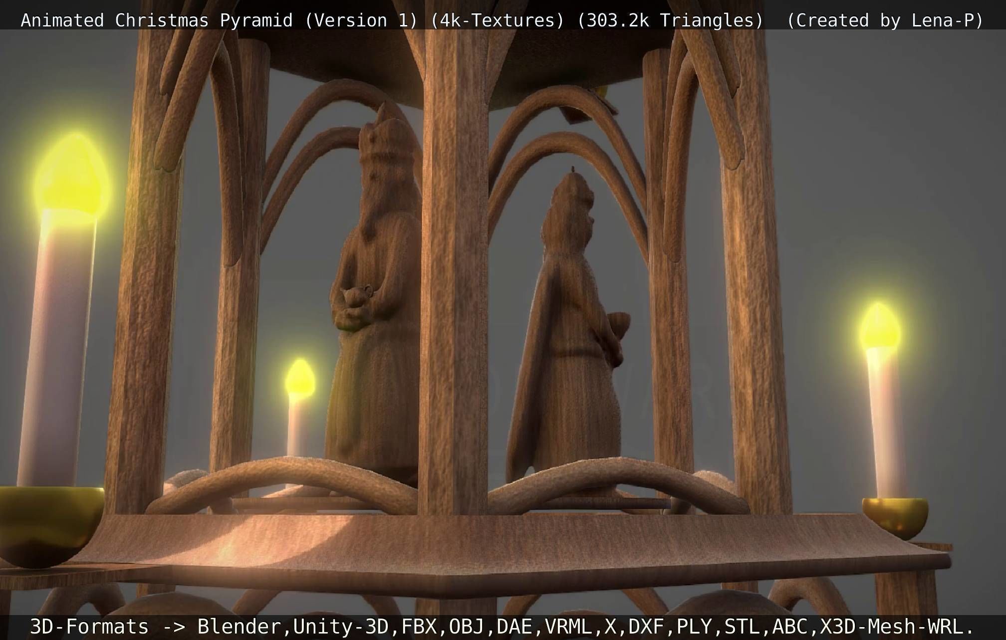 Animated Christmas Pyramid Version 1 3D model_65