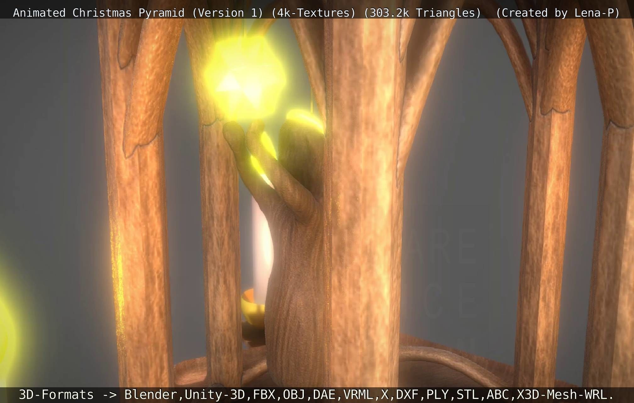 Animated Christmas Pyramid Version 1 3D model_130