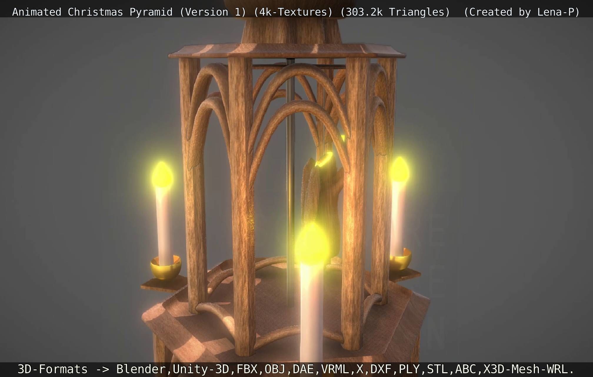Animated Christmas Pyramid Version 1 3D model_84