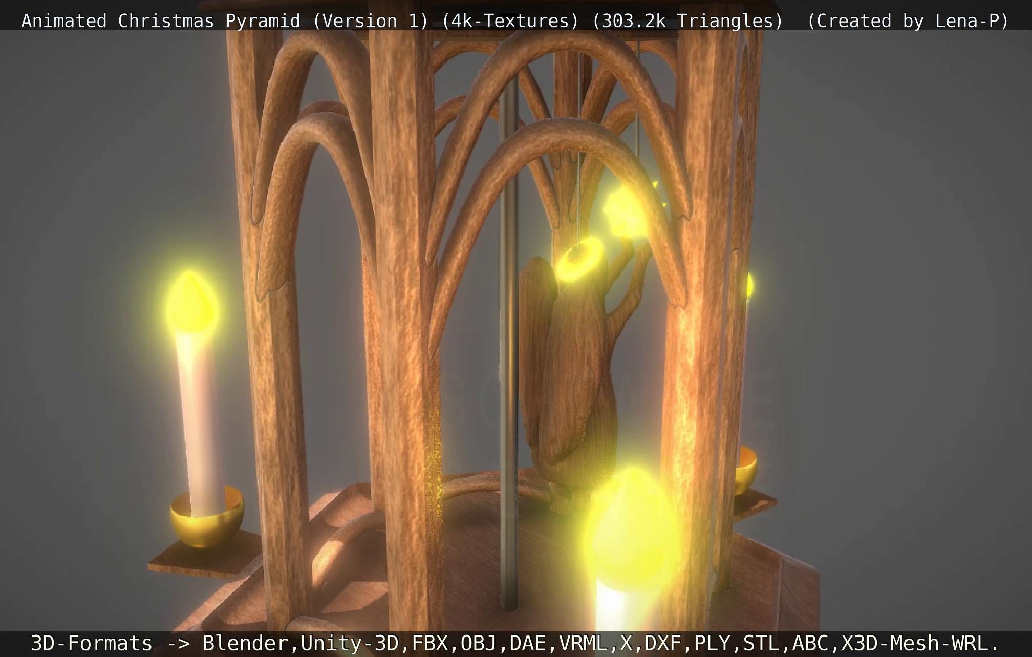 Animated Christmas Pyramid Version 1 3D model_85