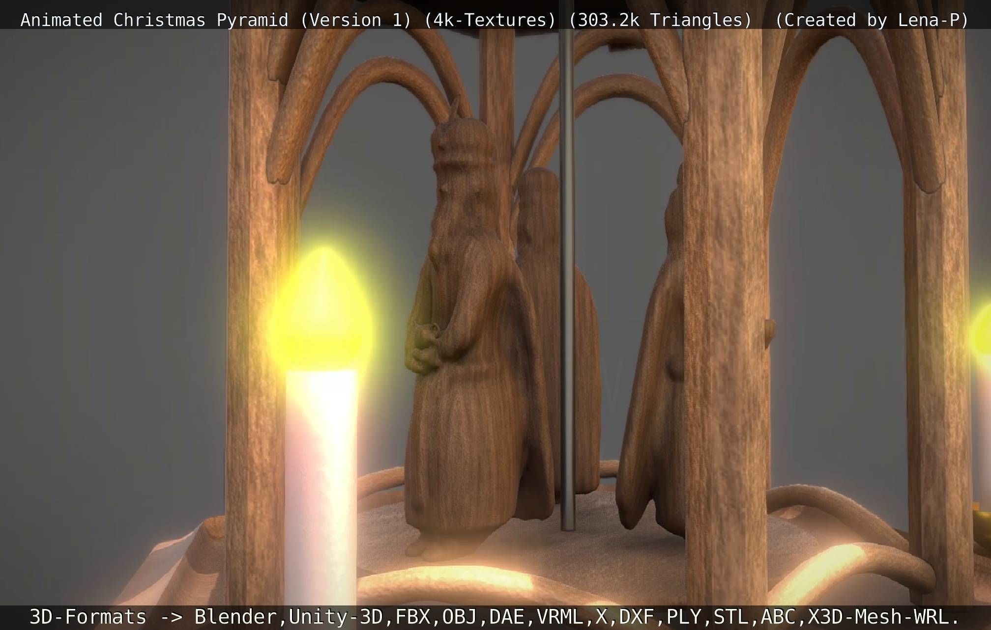 Animated Christmas Pyramid Version 1 3D model_48