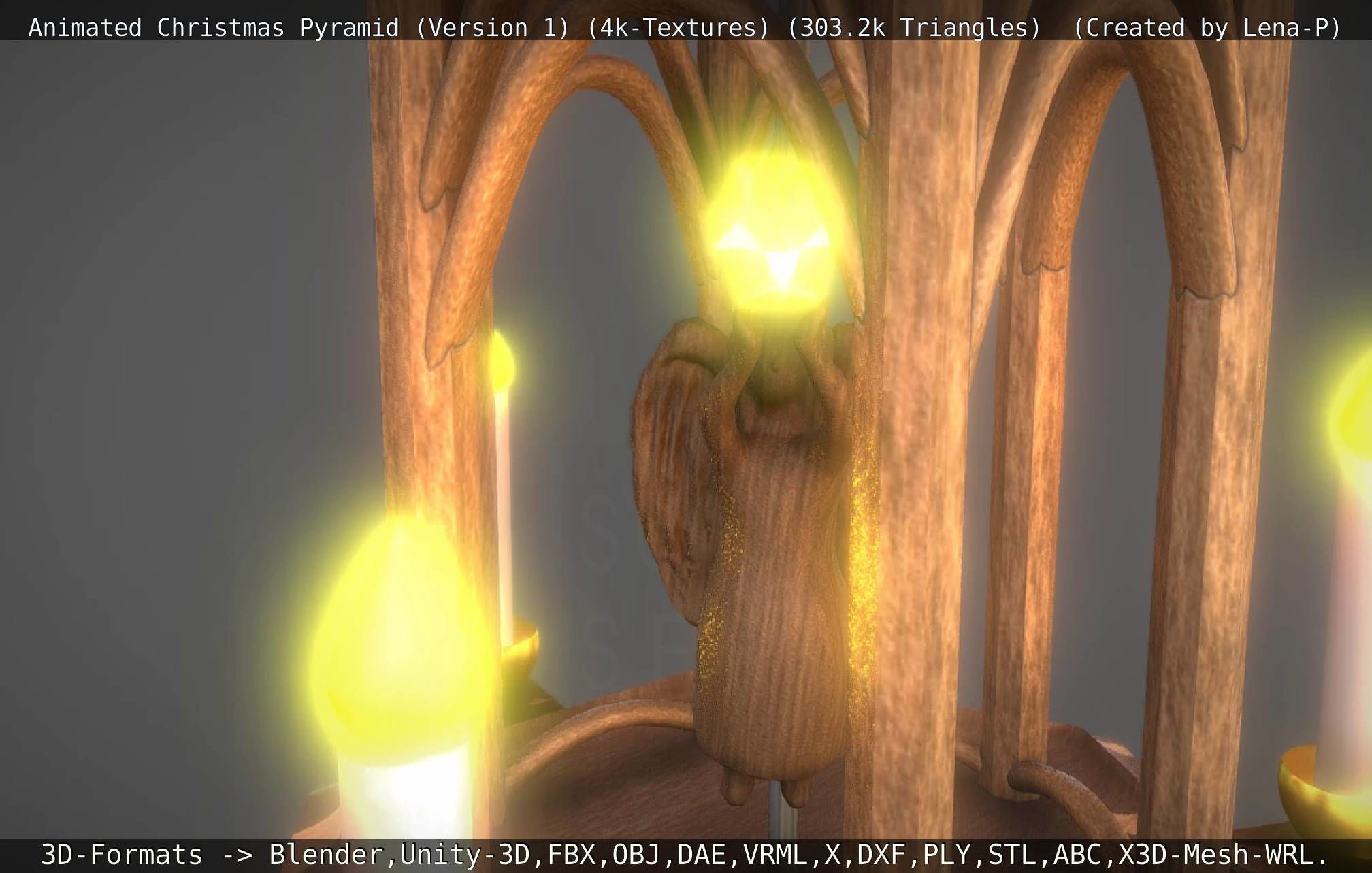 Animated Christmas Pyramid Version 1 3D model_99